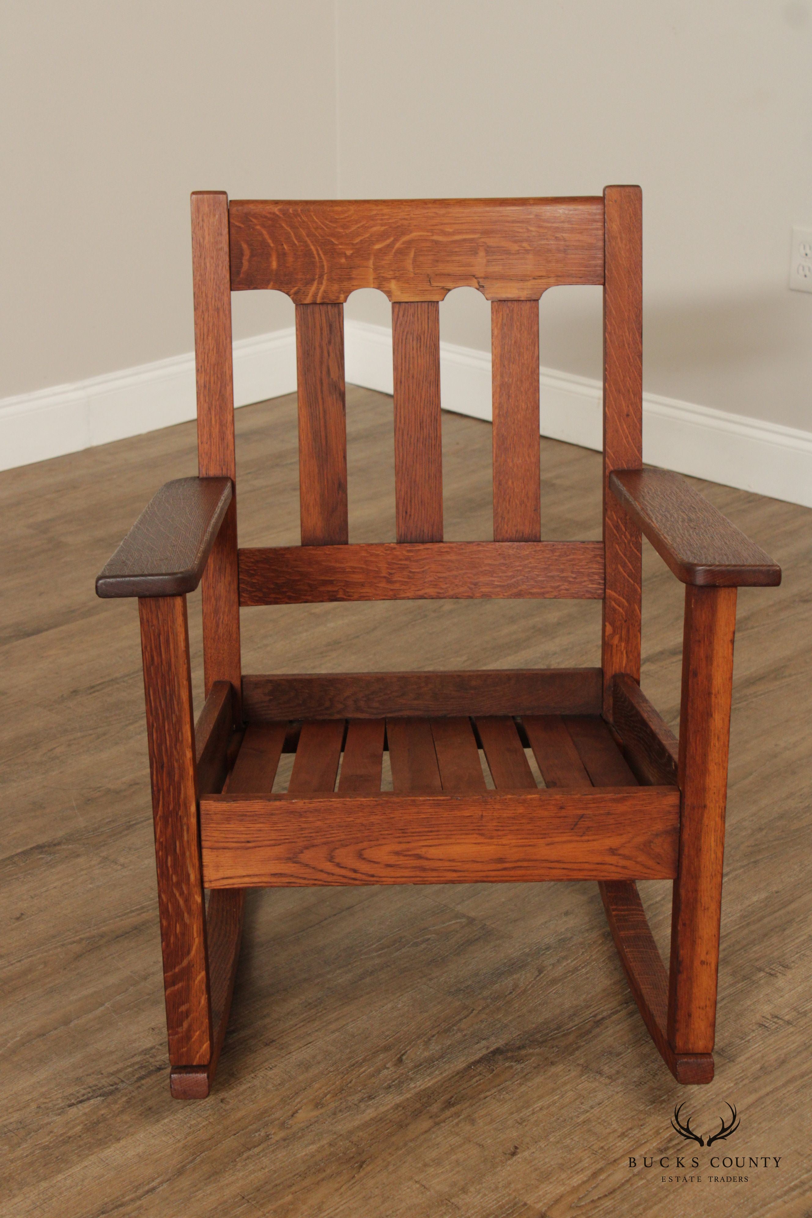 Antique Mission Oak Rocking Chair