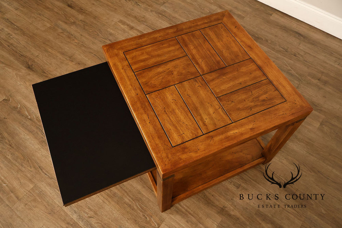 Drexel Heritage Campaign Style End Table