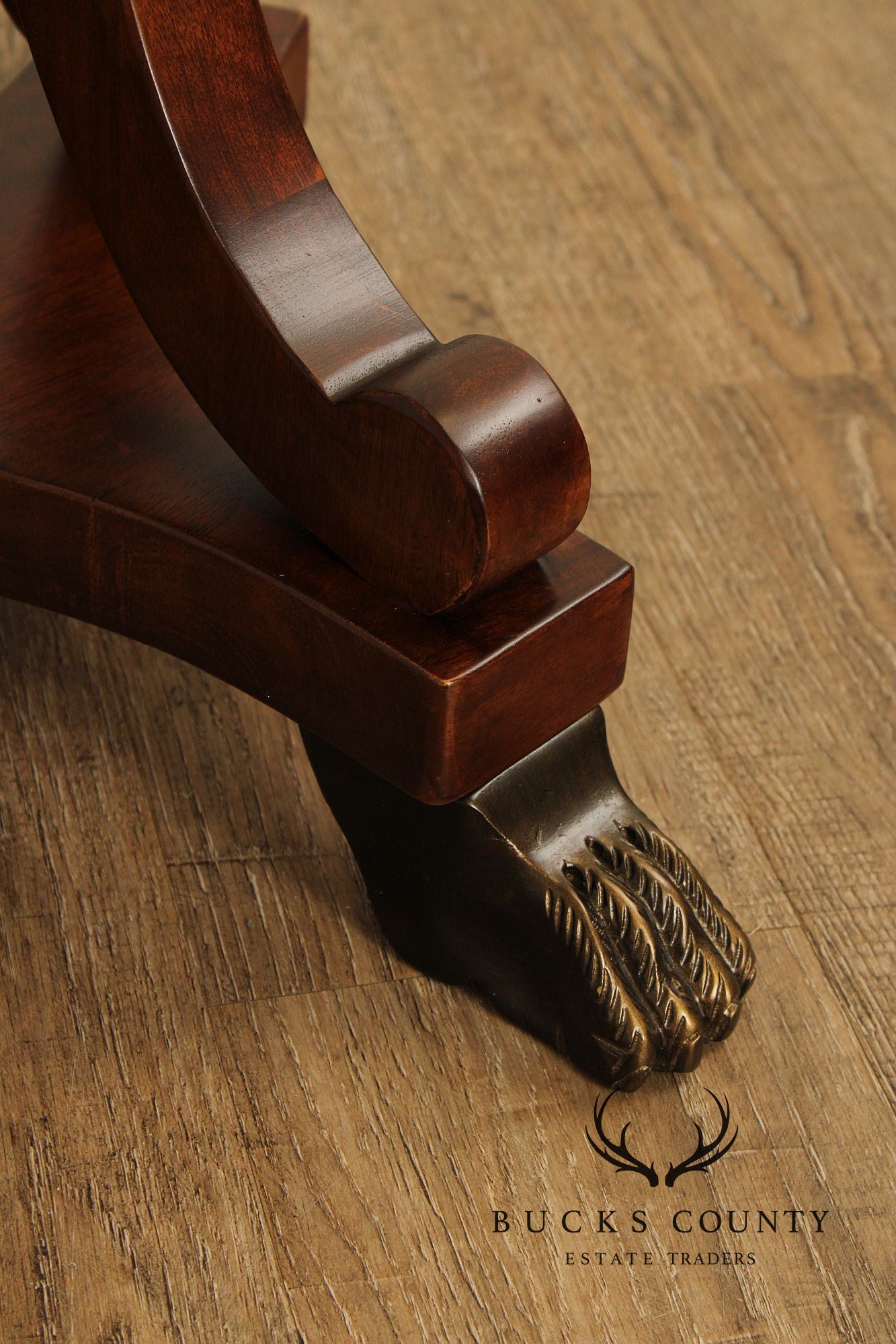 Empire Style Cherry Claw Foot Pedestal