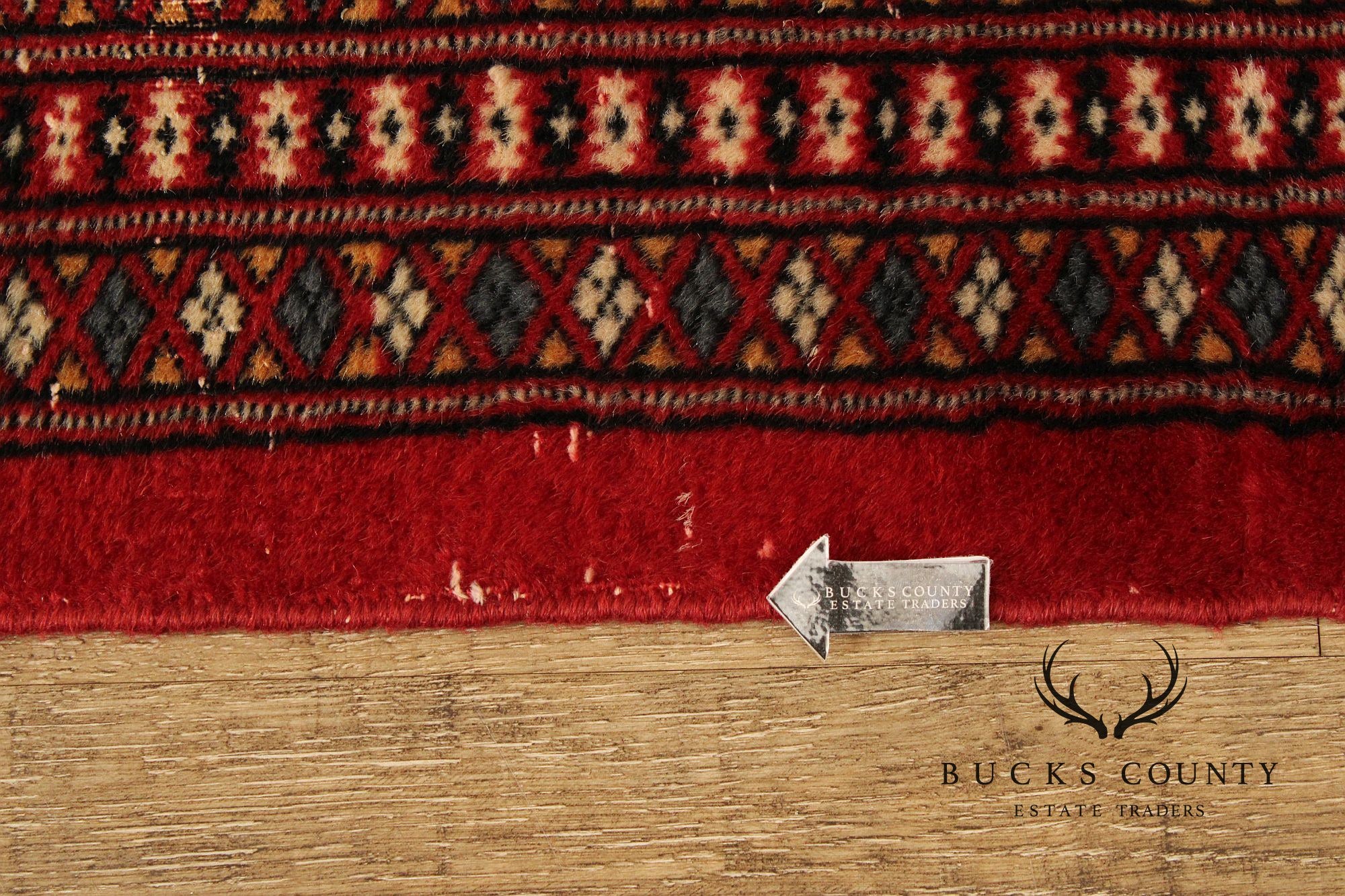 Persian Bokhara Style Red Wool Room Size Area Rug