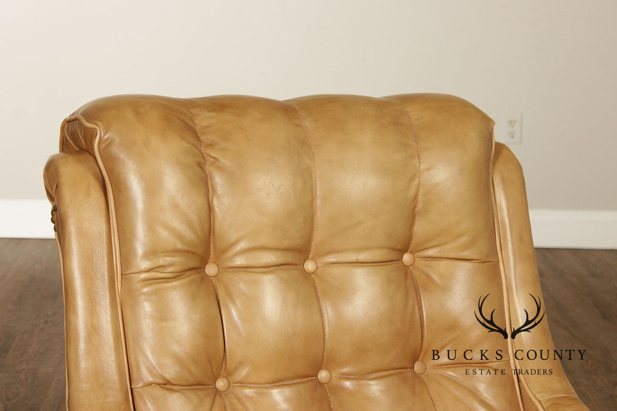 Thomasville Vintage Tufted Leather Armchair
