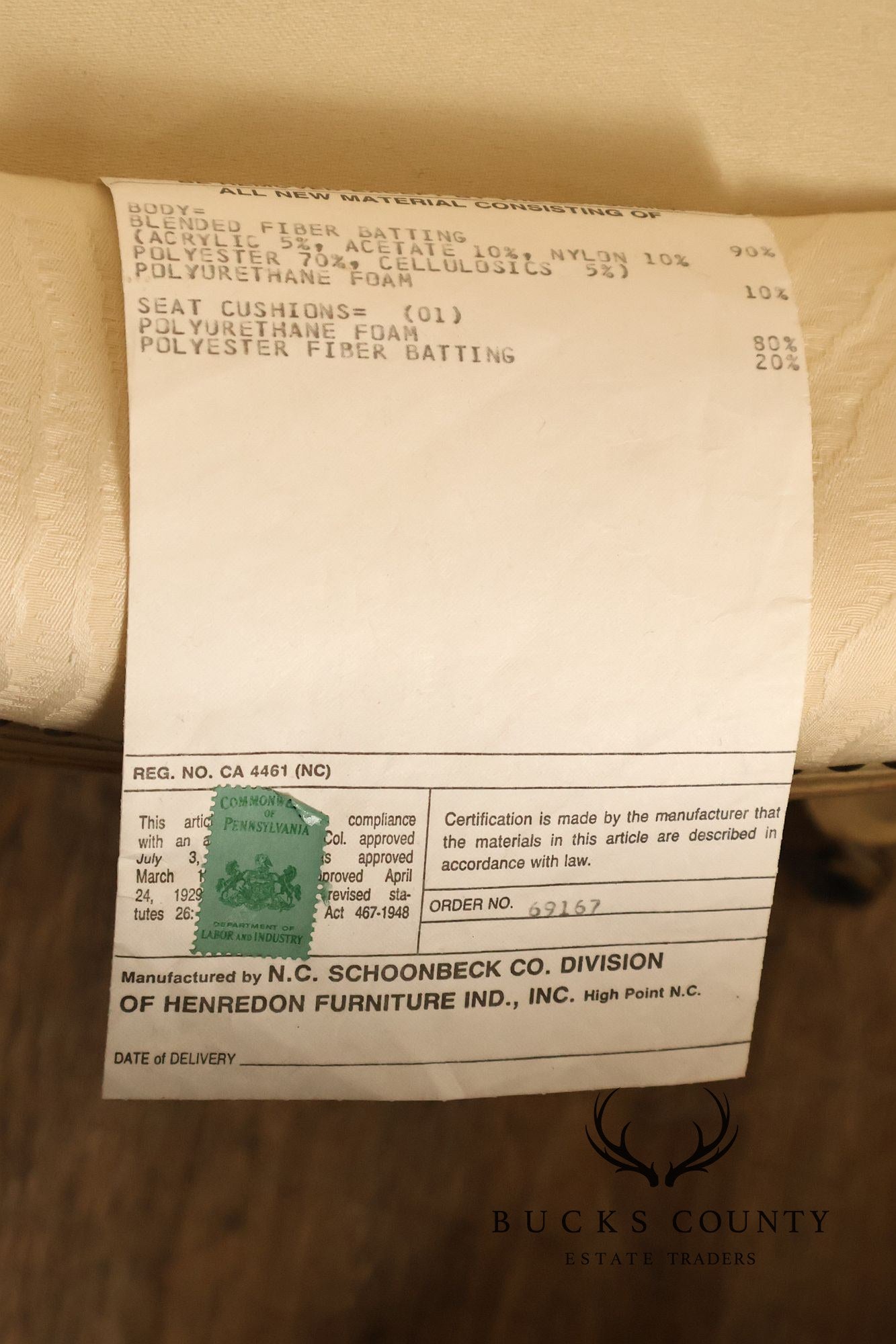 Henredon French Directoire Style Painted Armchair
