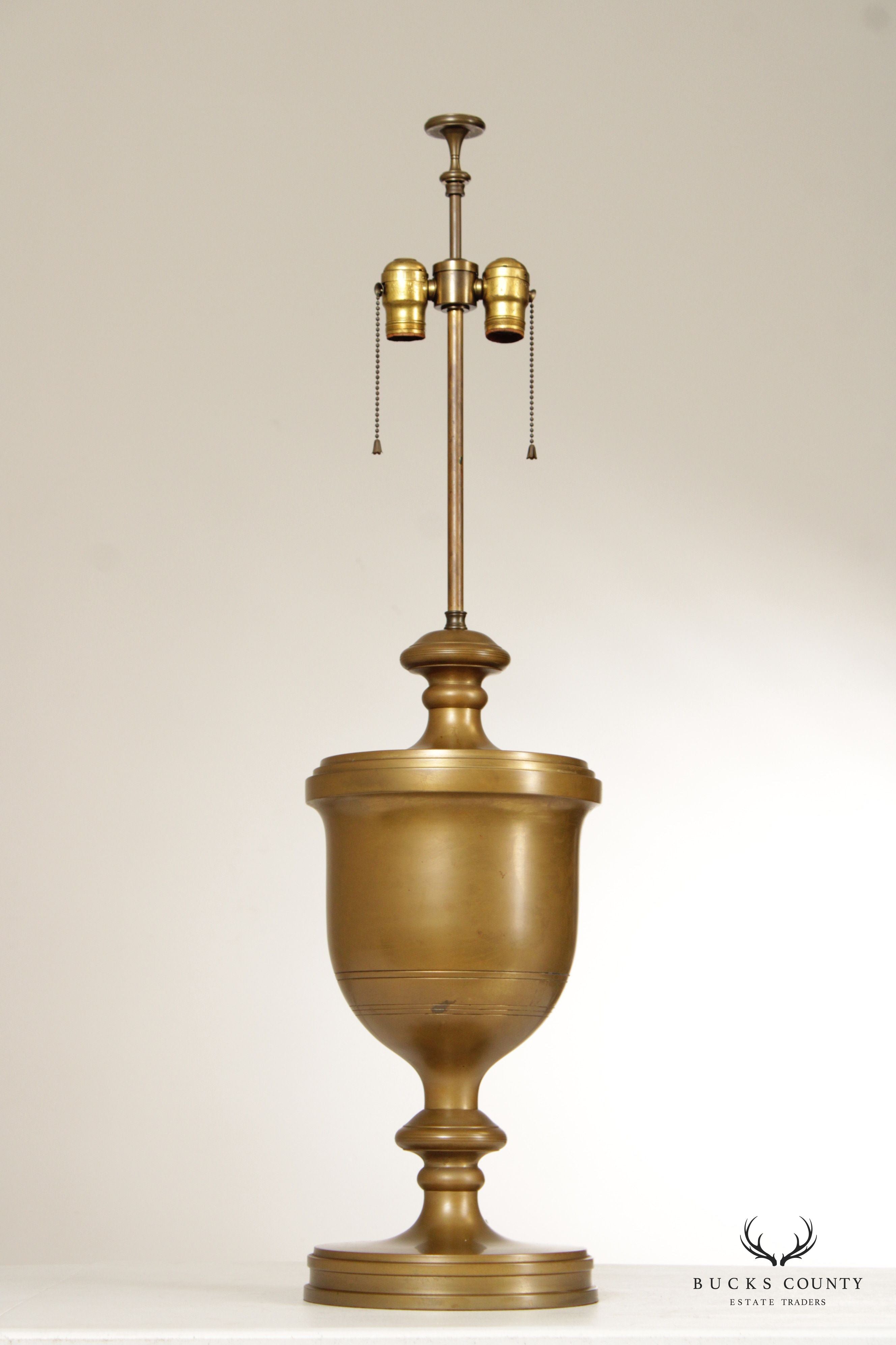 Neoclassical Style Patinated Brass Urn Form Table Lamp