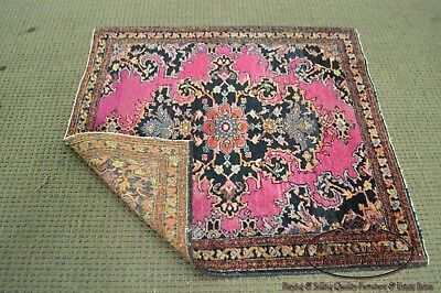 Antique Hand Knotted Sarouk Prayer Rug