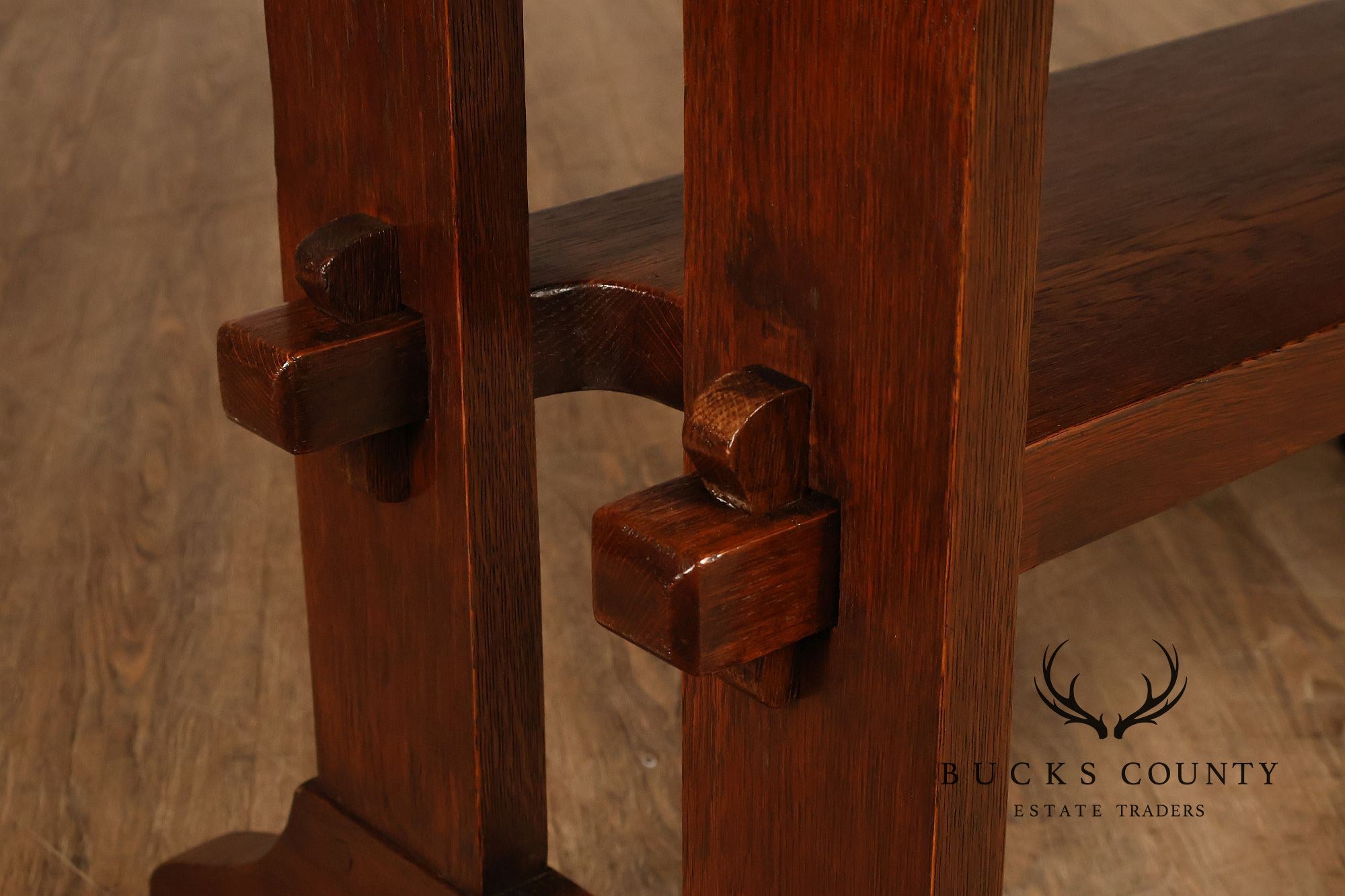 Gustav Stickley Mission Oak Trestle Library Table