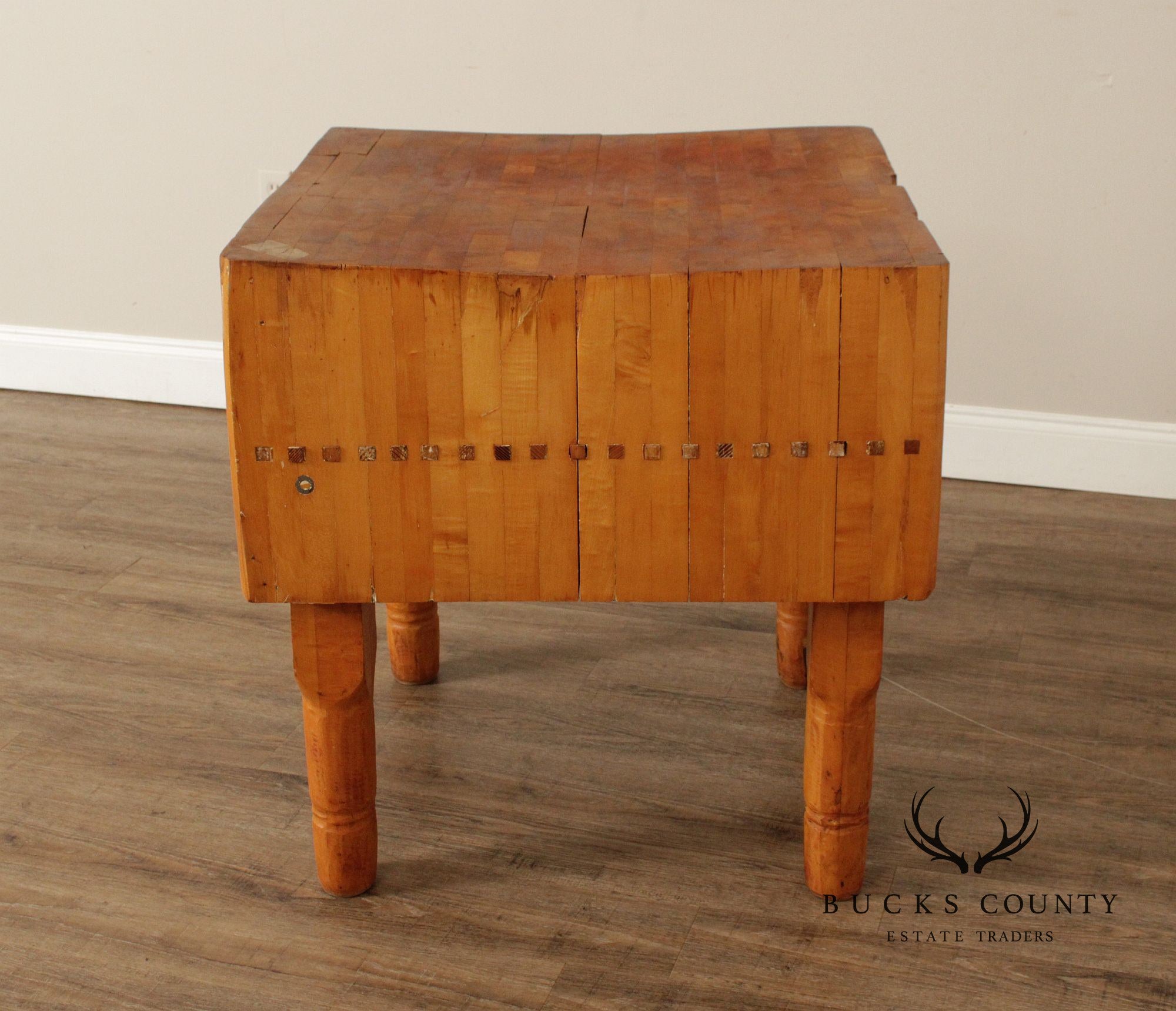 Vintage Rustic Butcher Block Table