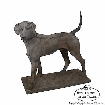 Antique 19th Century Zinc Morley's Dog Statue by J.W. Fiske (A)