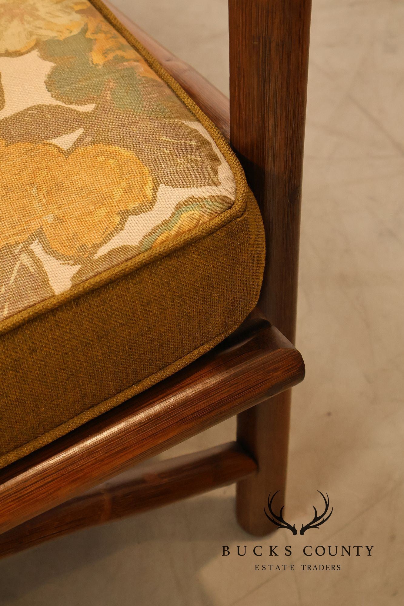 Vogue Coastal Vintage Rattan Bamboo Armchair