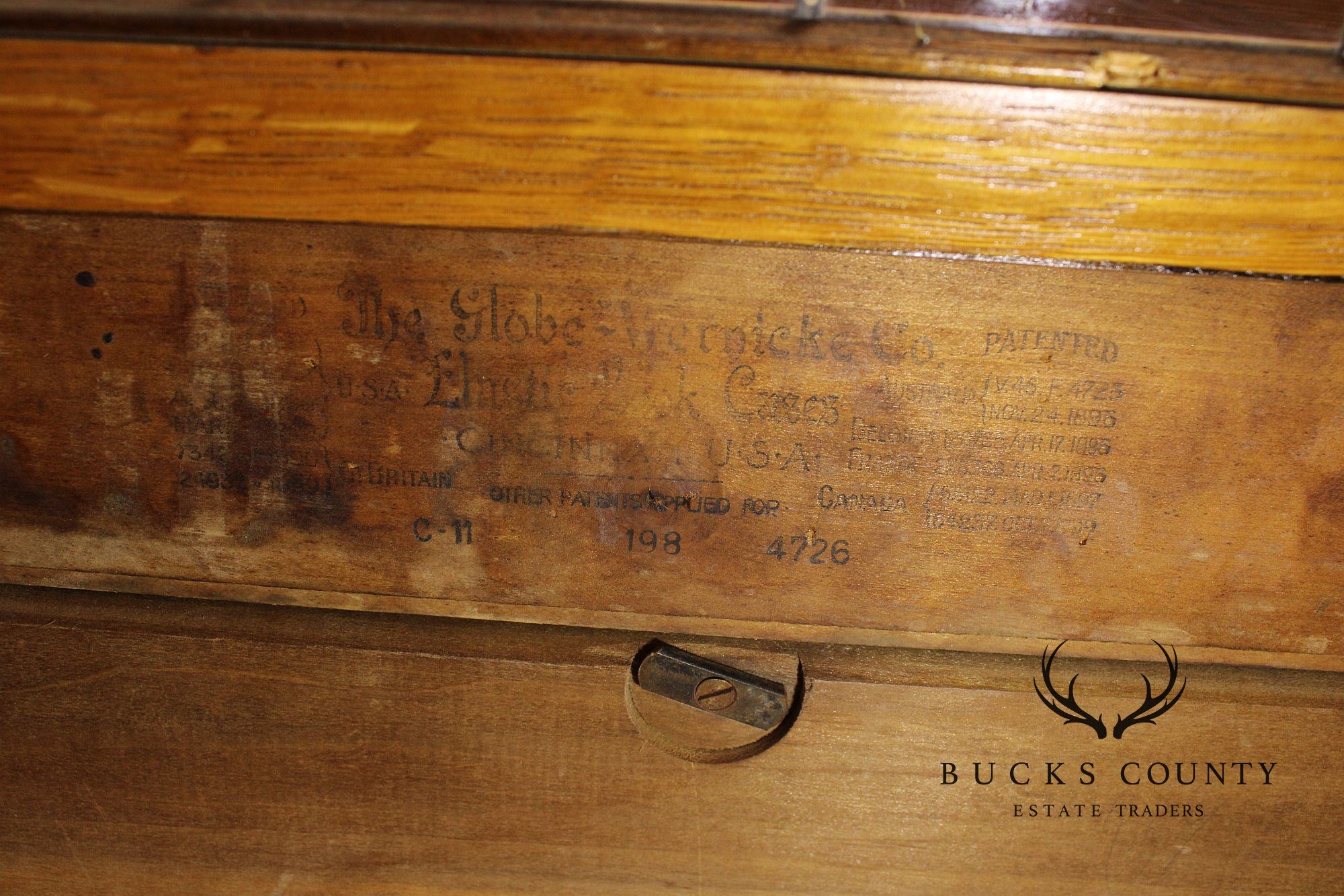 Globe Wernicke Antique Oak Four-Section Barrister Bookcase