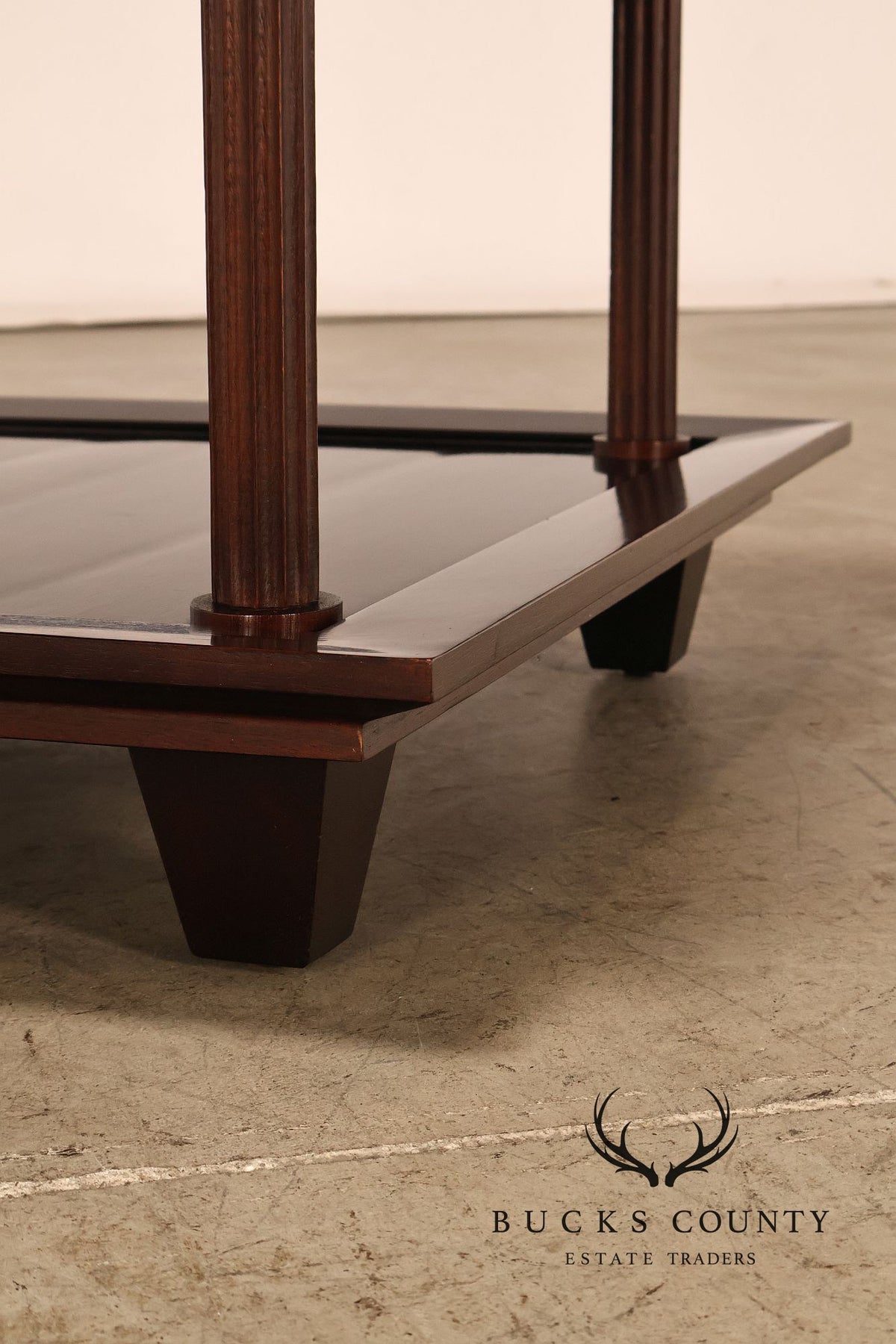 Baker Furniture Barbara Barry Collection Three Tier Mahogany Side Table