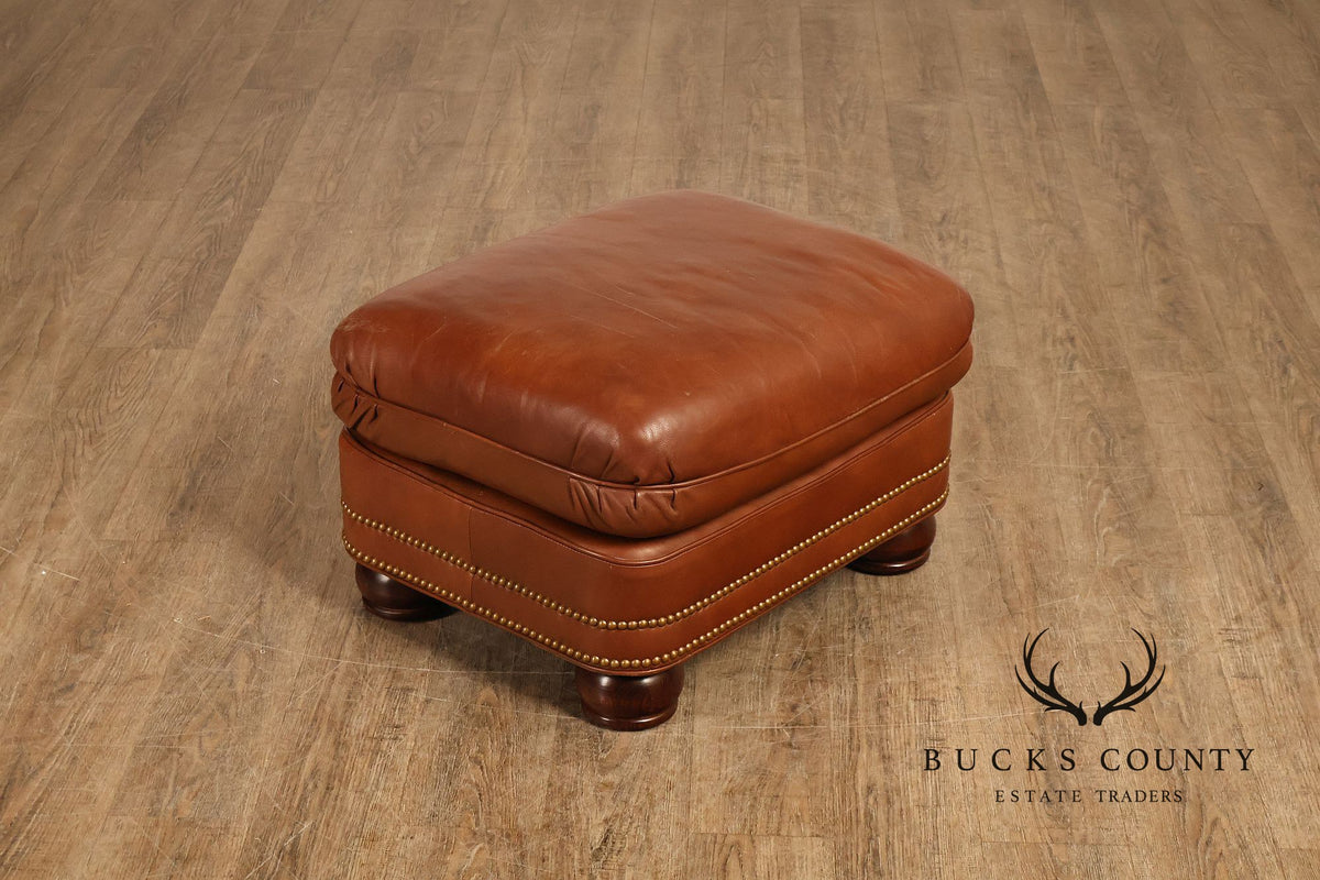 Hancock & Moore 'Austin' Leather Armchair and Ottoman