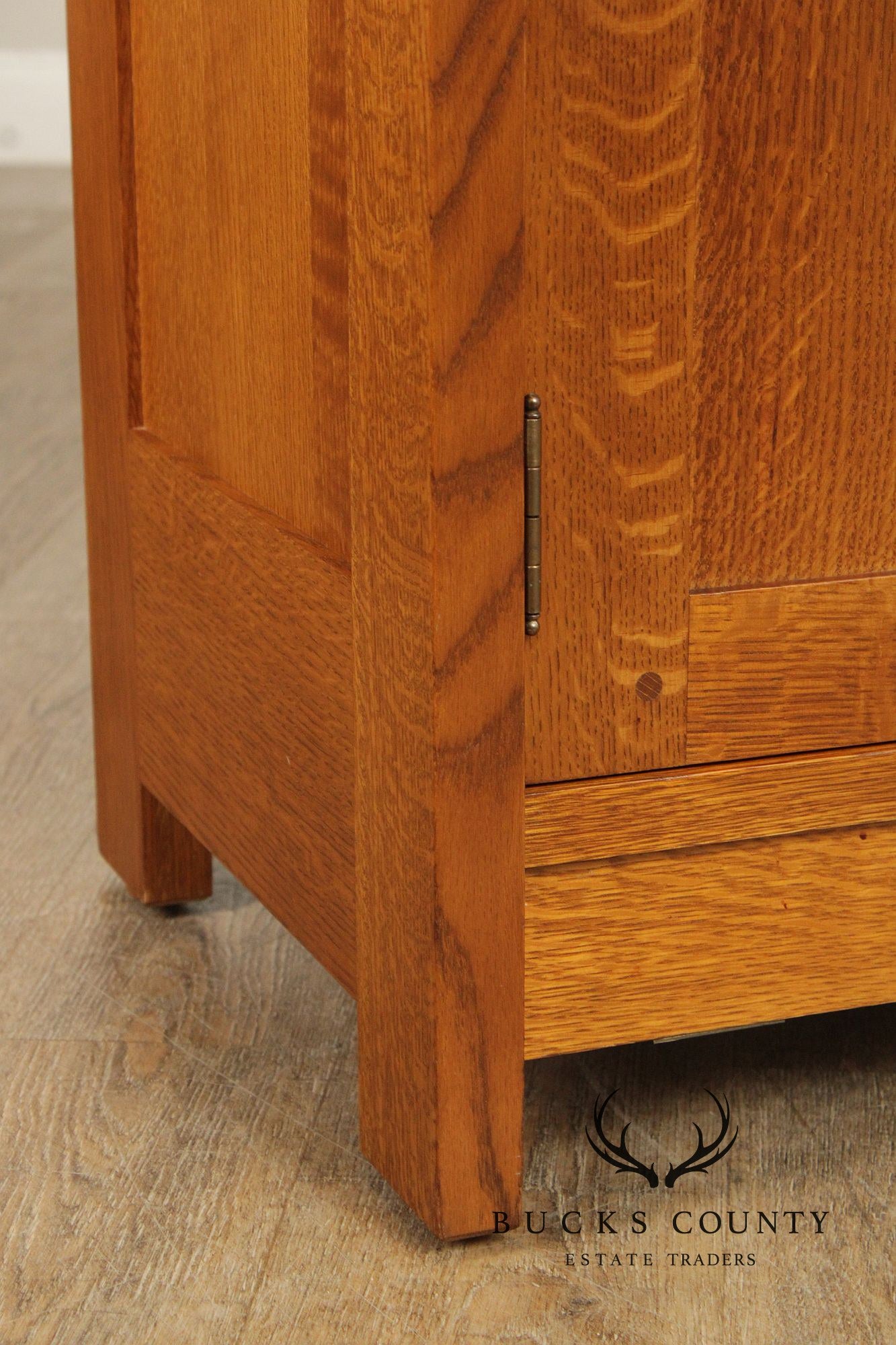 Stickley Mission Collection Oak Three Door China Cabinet