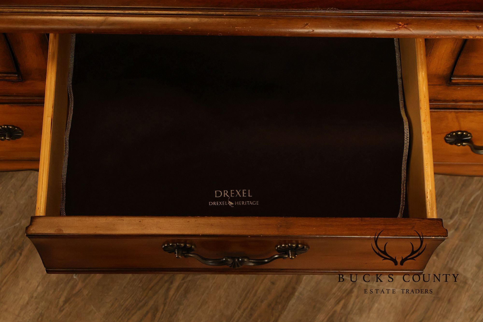 Drexel Heritage French Provincial Sideboard With Metal Scroll Baker's Rack