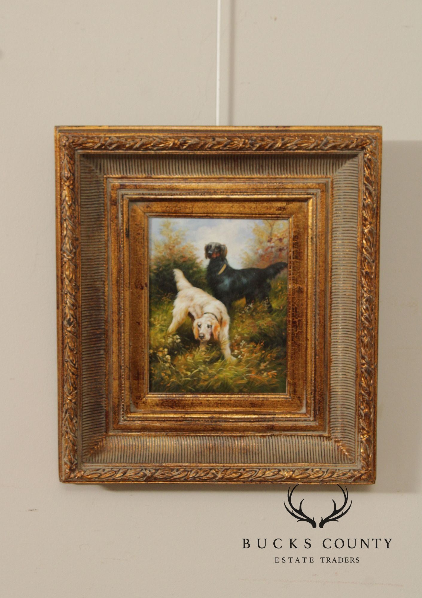 Continental School Framed Setter Painting