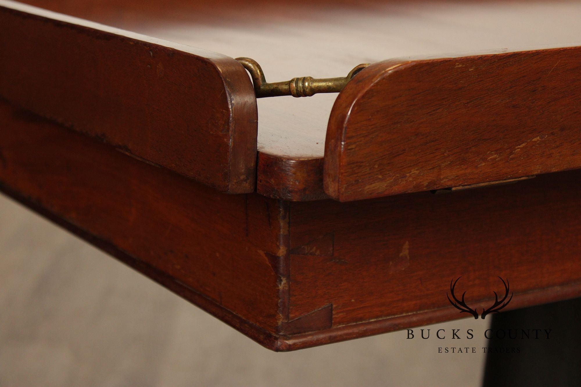 Antique Ship’s Table With Set Of Six Ship Chairs