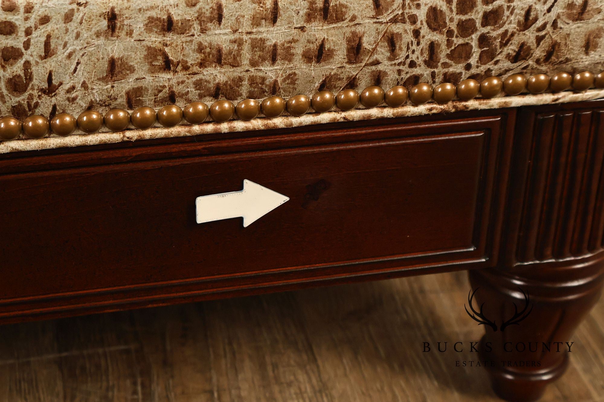 Hancock & Moore Tufted Leather "Robinson" Storage Ottoman