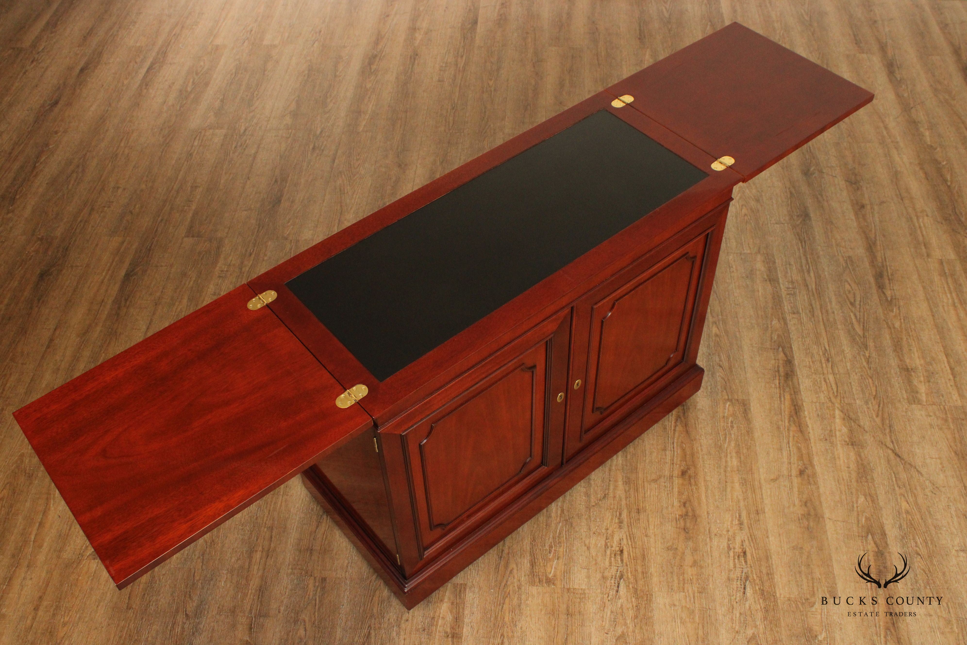 Kindel Regency Style Mahogany Flip Top Server Cabinet