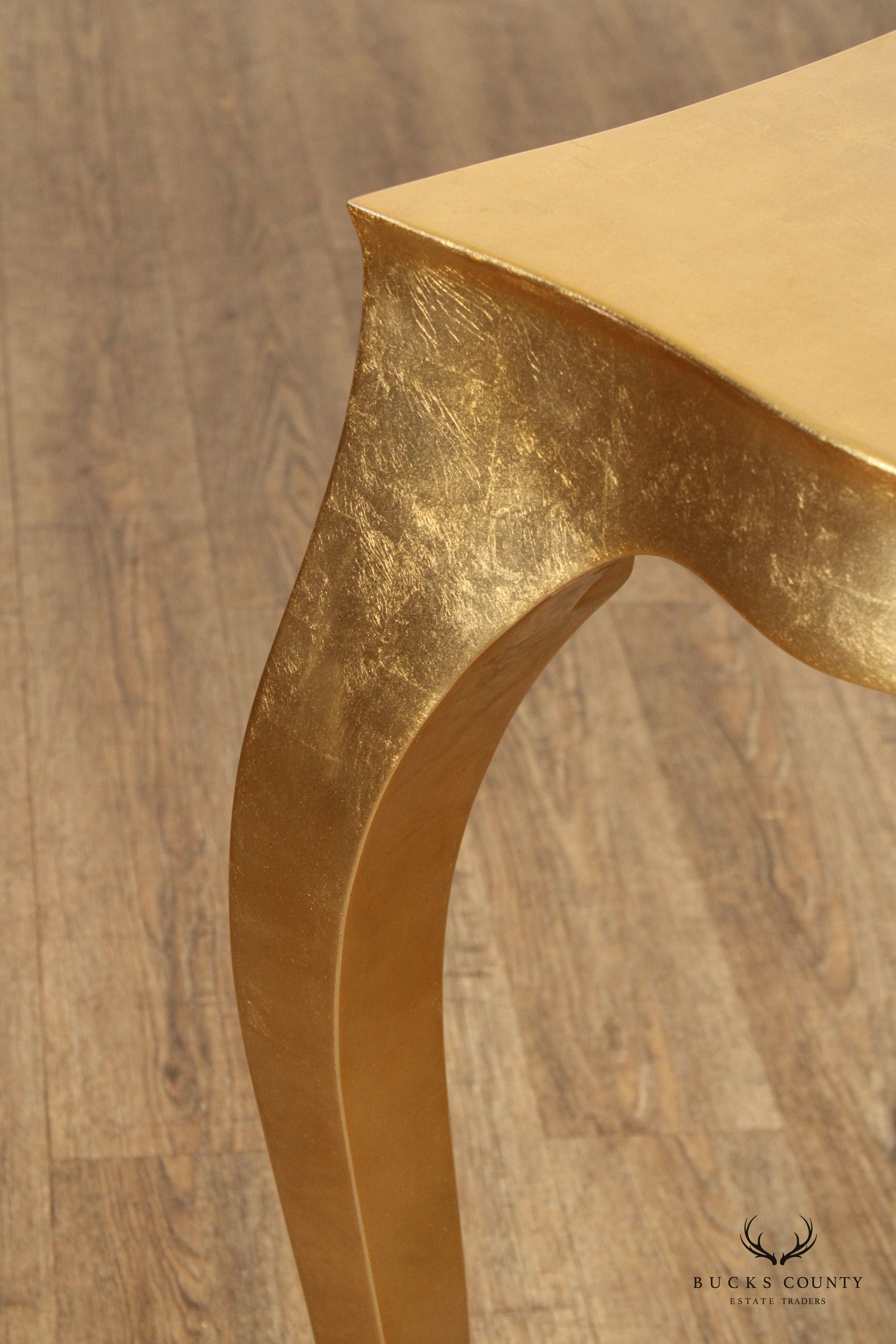 Alden Parkes 'Chantal' Gold Finished Console Table