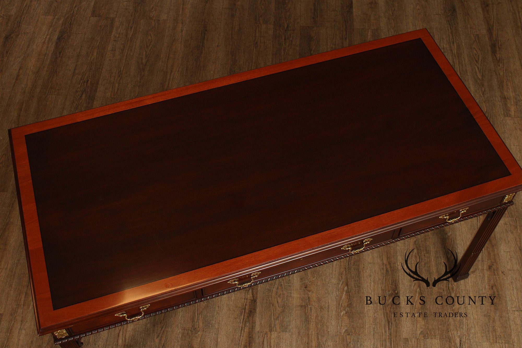 Stickley Georgian Style Banded Mahogany Writing Desk