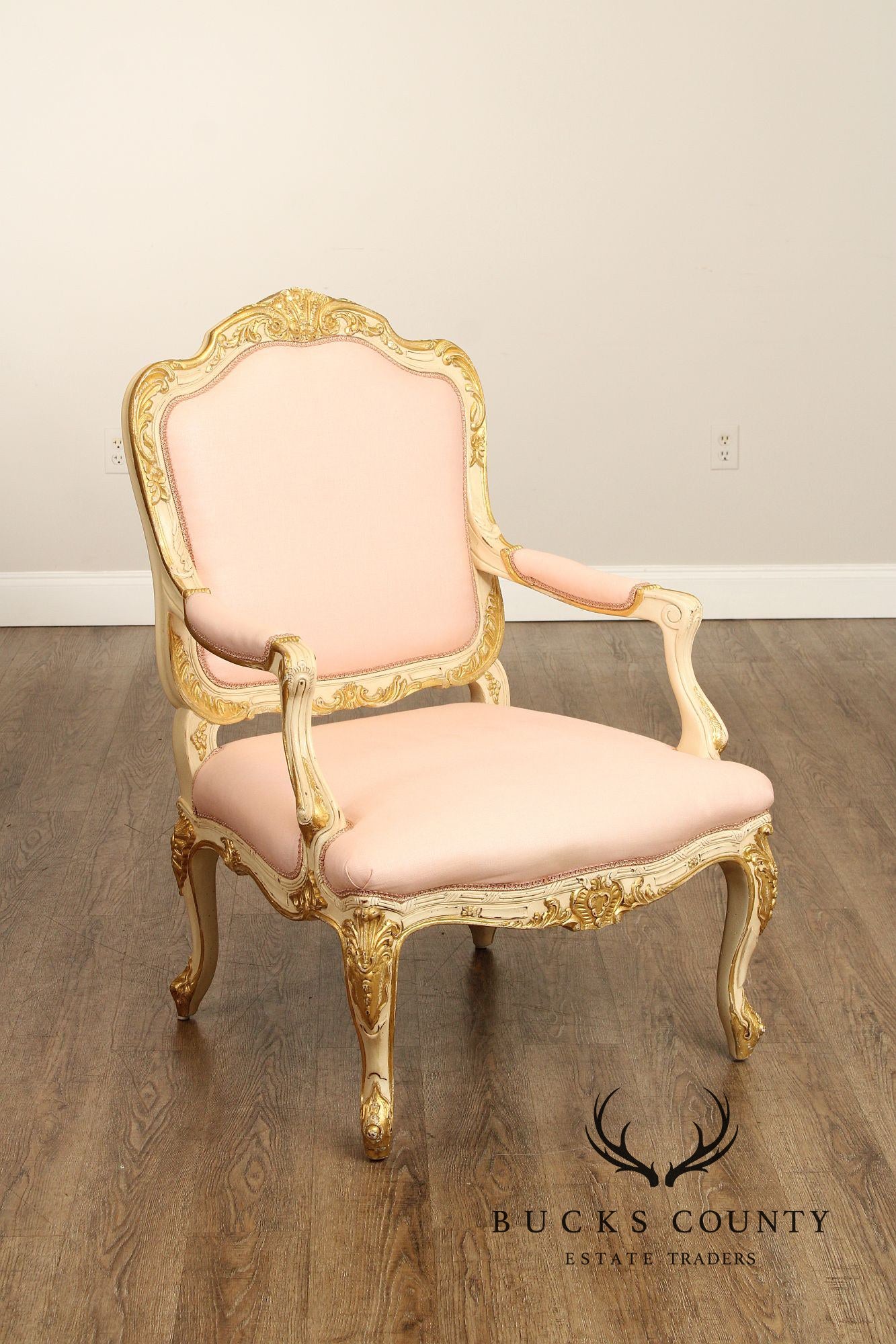 Ralph Lauren Venetian Style Partial Gilt Armchair