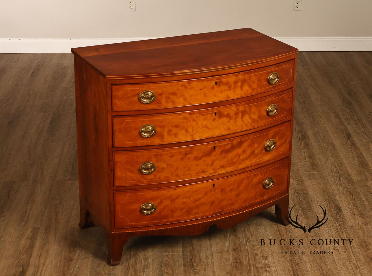 Federal Style Mahogany Bow Front Chest of Drawers