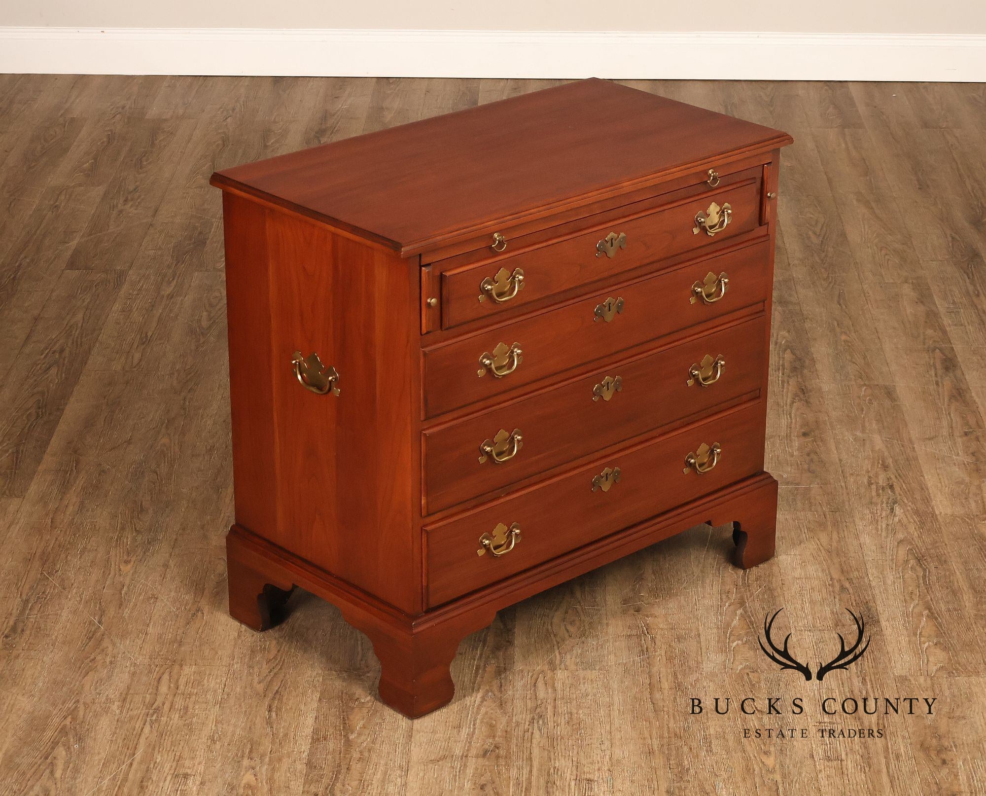 Henkel Harris Chippendale Style Cherry Bachelor's Chest