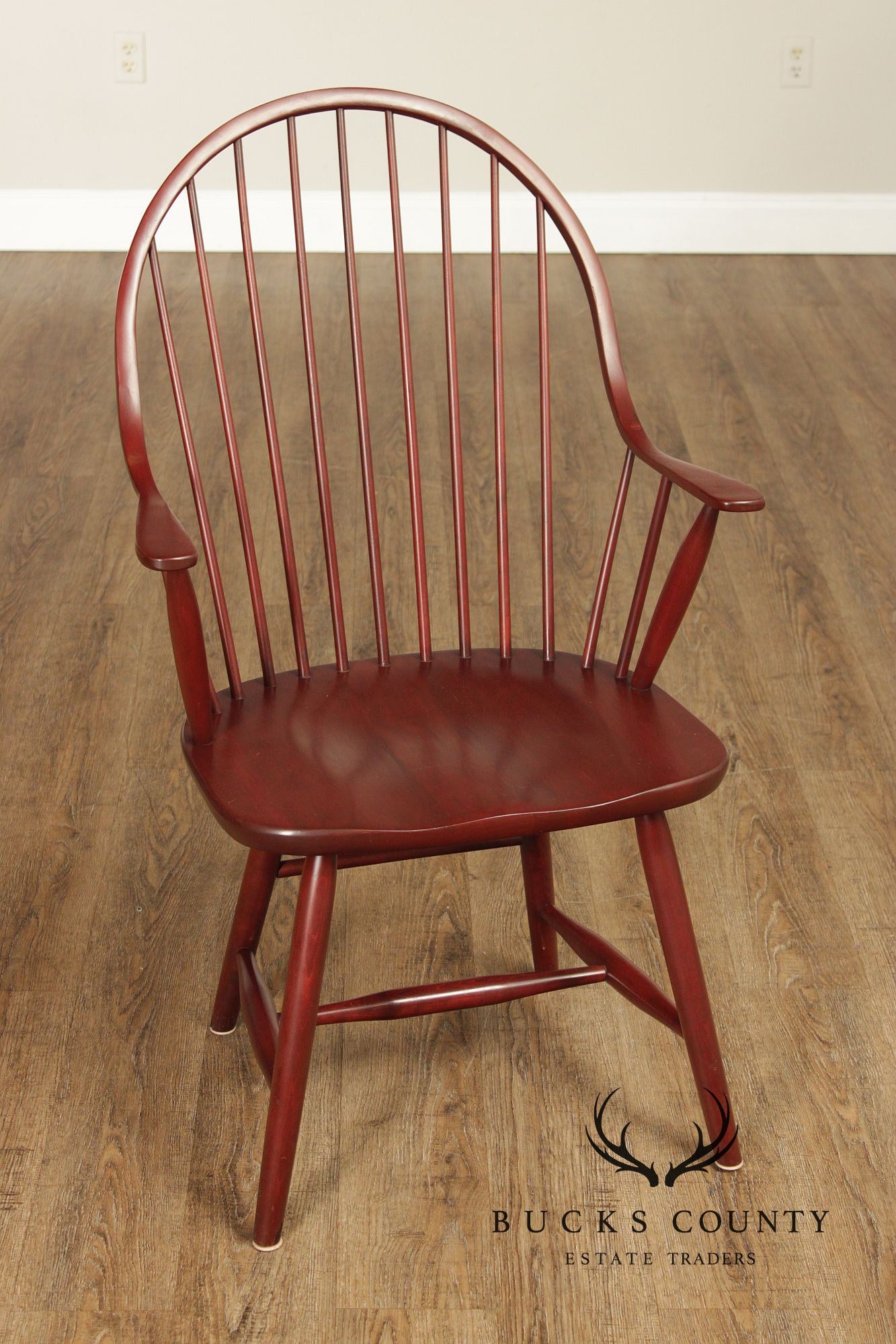 American Windsor Style Set Of 6 Spindle Back Dining Chairs
