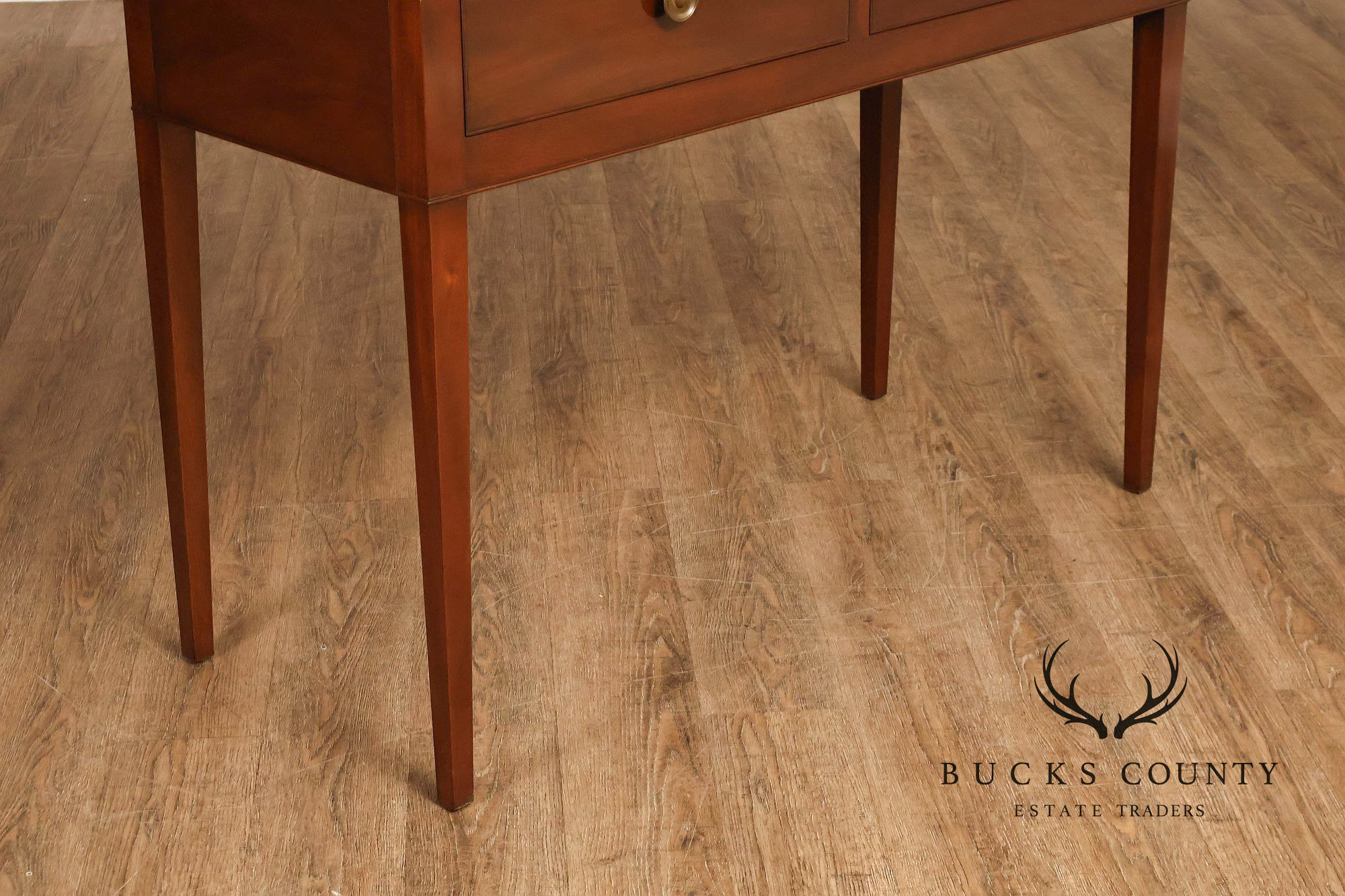 Kittinger Williamsburg Adaptation Mahogany Two Drawer Console Table