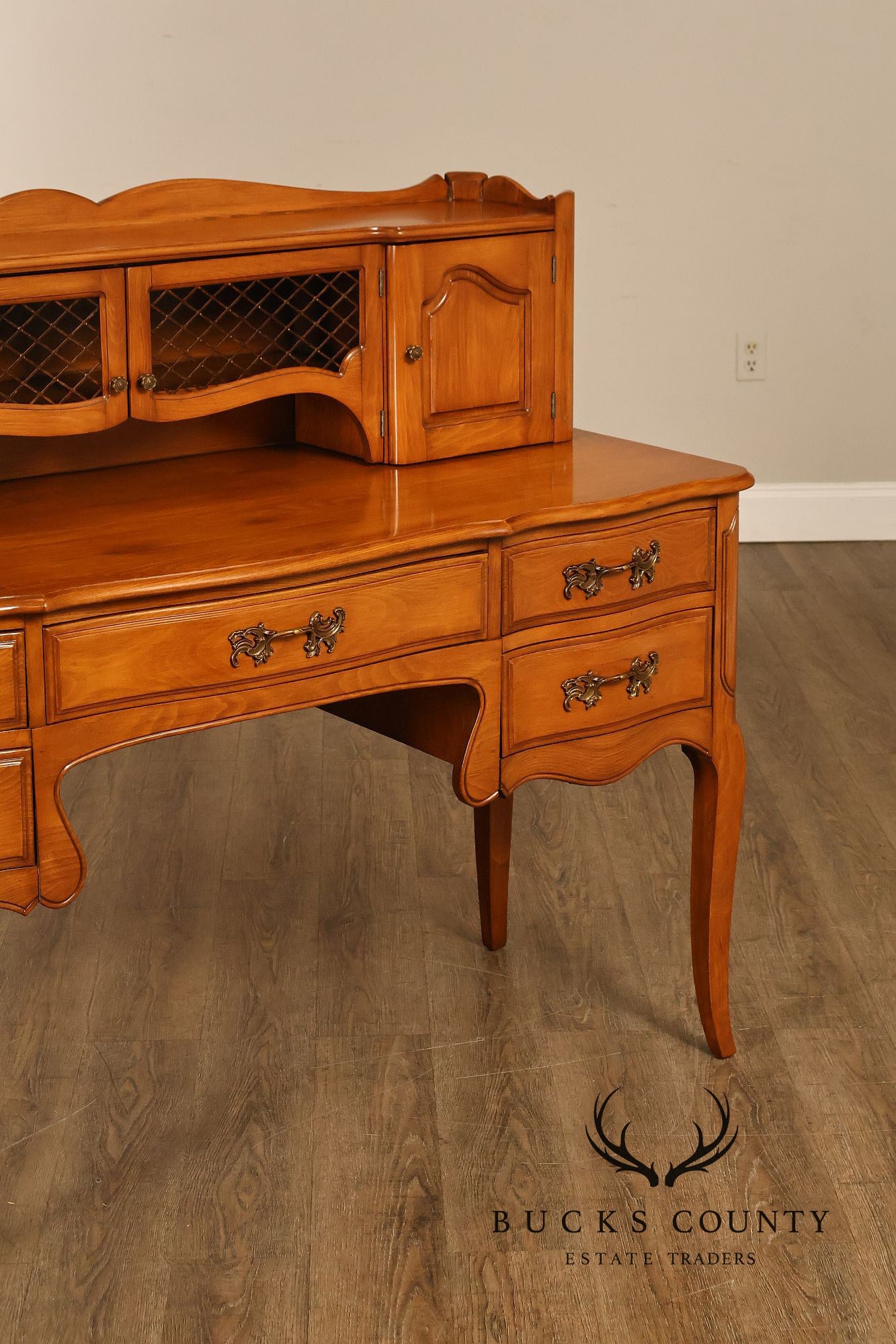 Davis Cabinet Company French Provincial Style Desk With Hutch And Chair