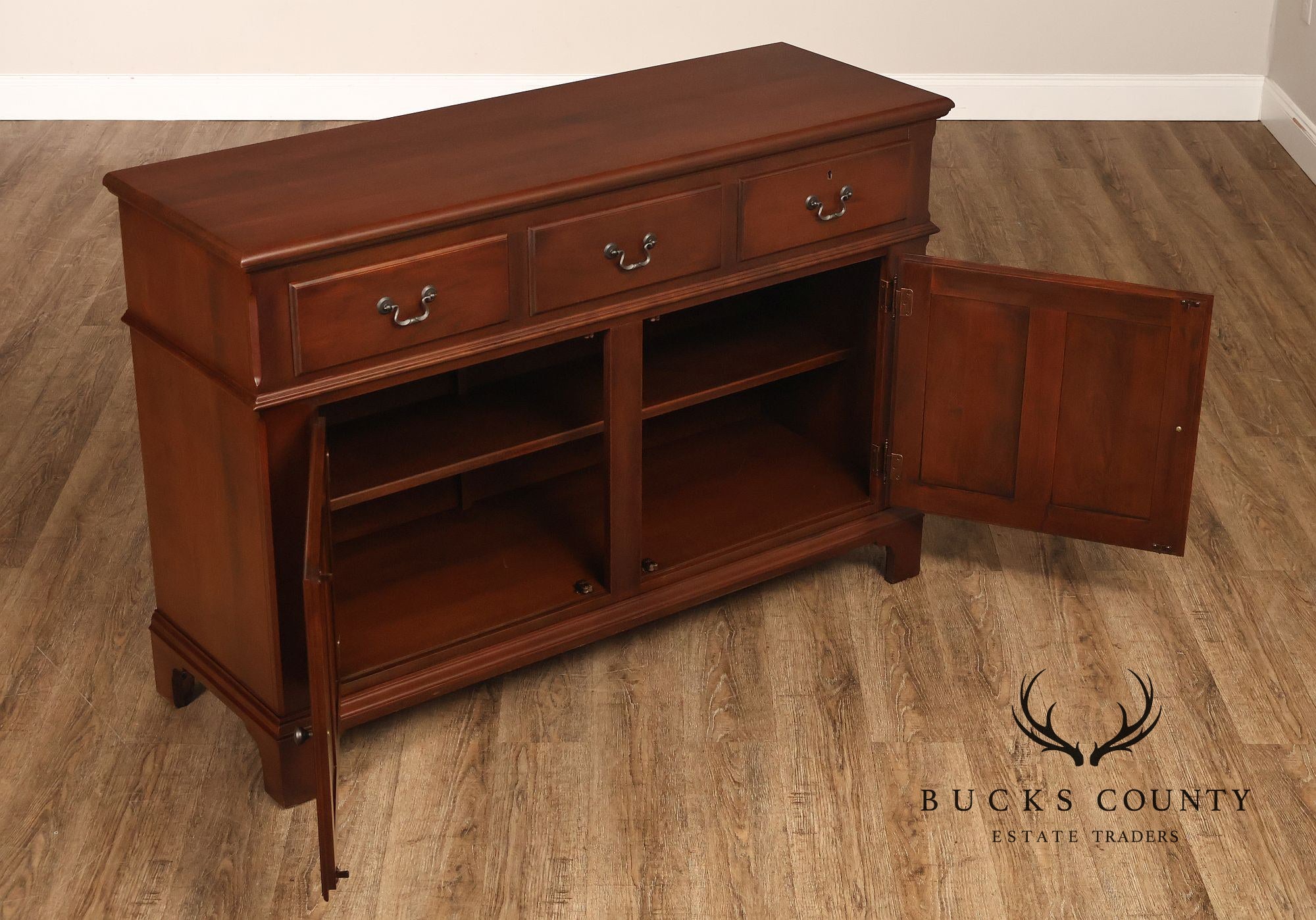 Hitchcock Colonial Style Cherry Three-Drawer Server