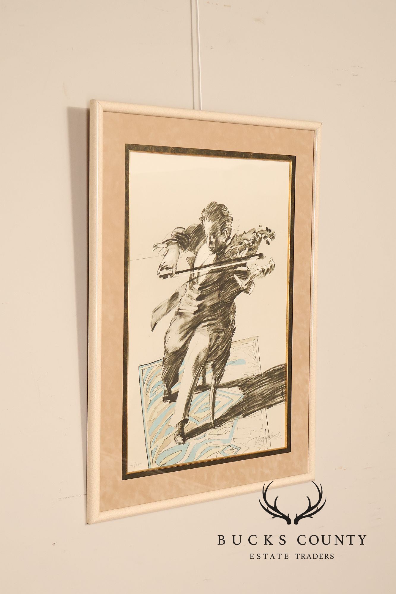 Claude Weisbuch Violinist Signed Lithograph