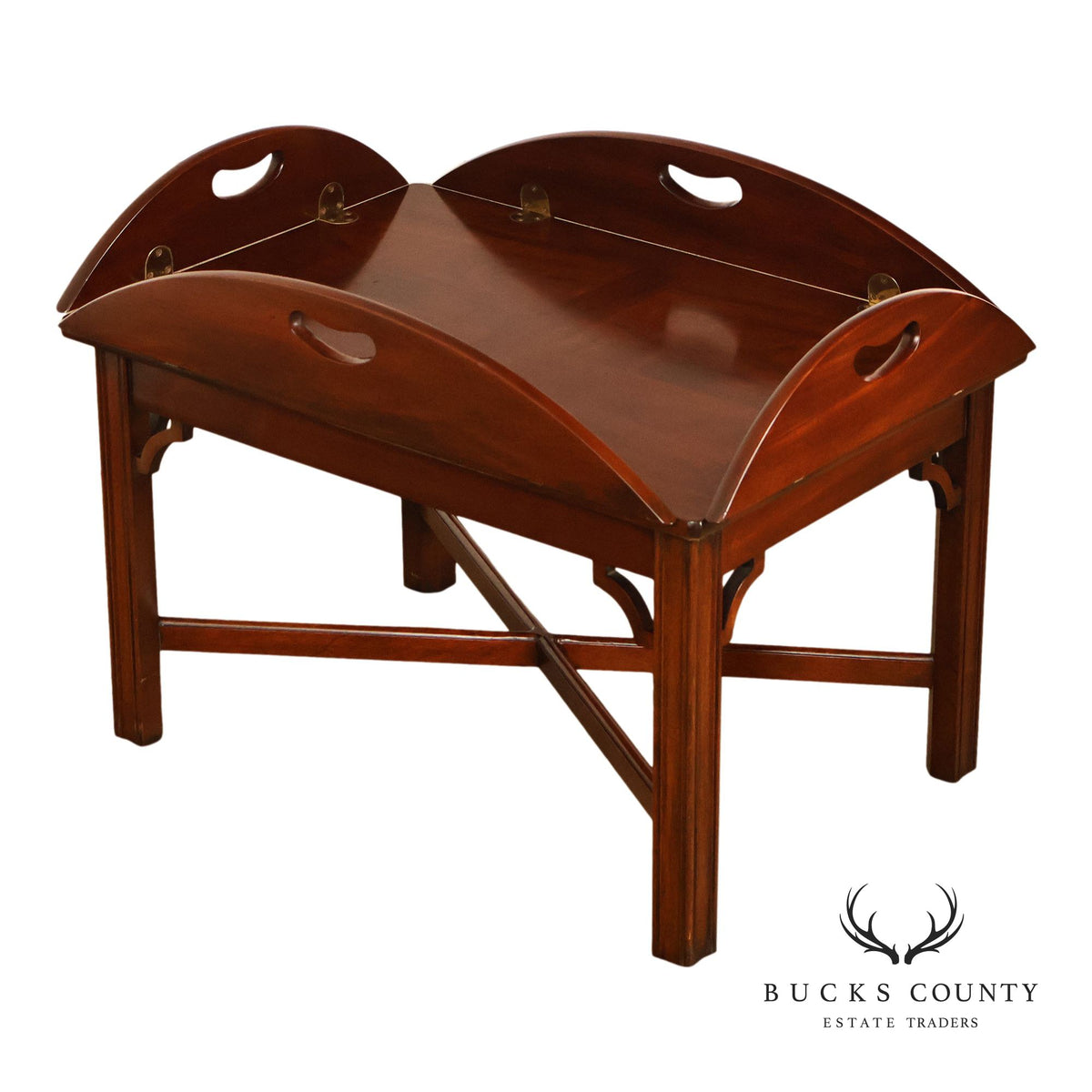 Chippendale Style Mahogany Butler's Tray Coffee Table