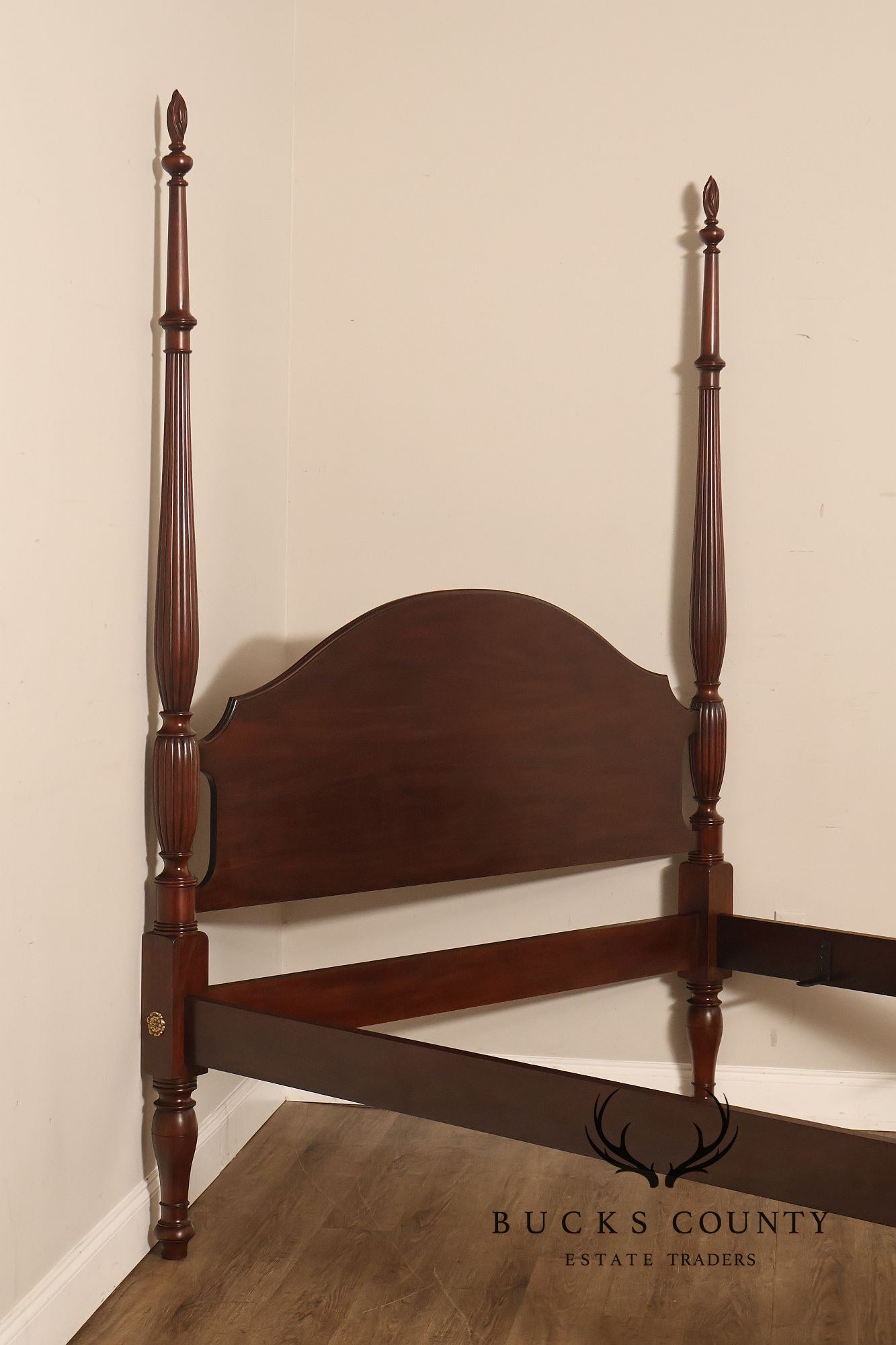 Henkel Harris Carved Mahogany Queen Poster Bed
