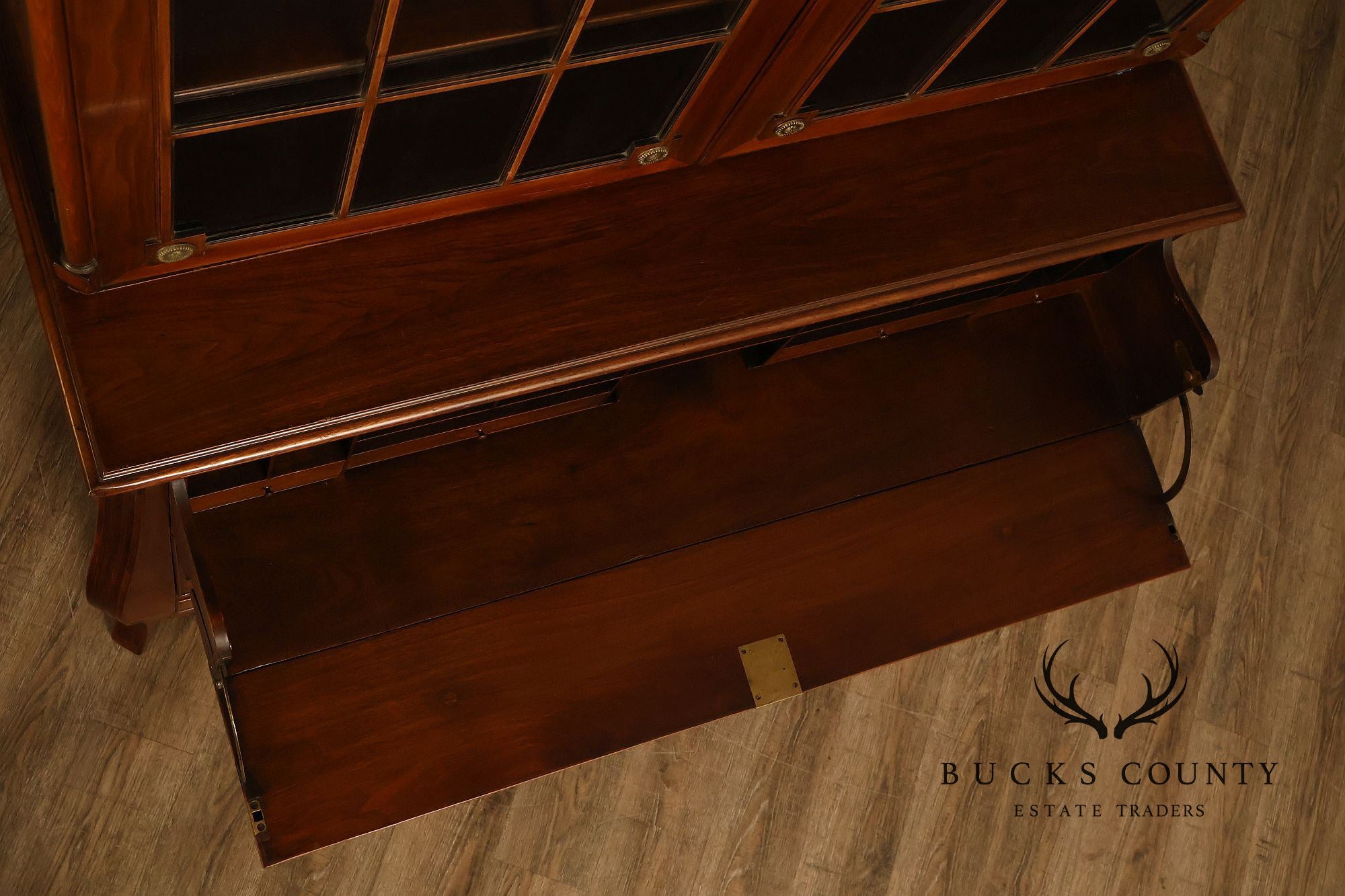 Federal Style Mahogany Secretary Bookcase With Drop Front Desk