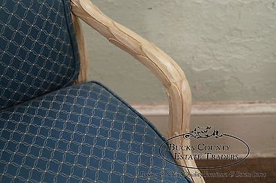 Quality Pair of Faux Naturalistic Carved Arm Chairs (B)