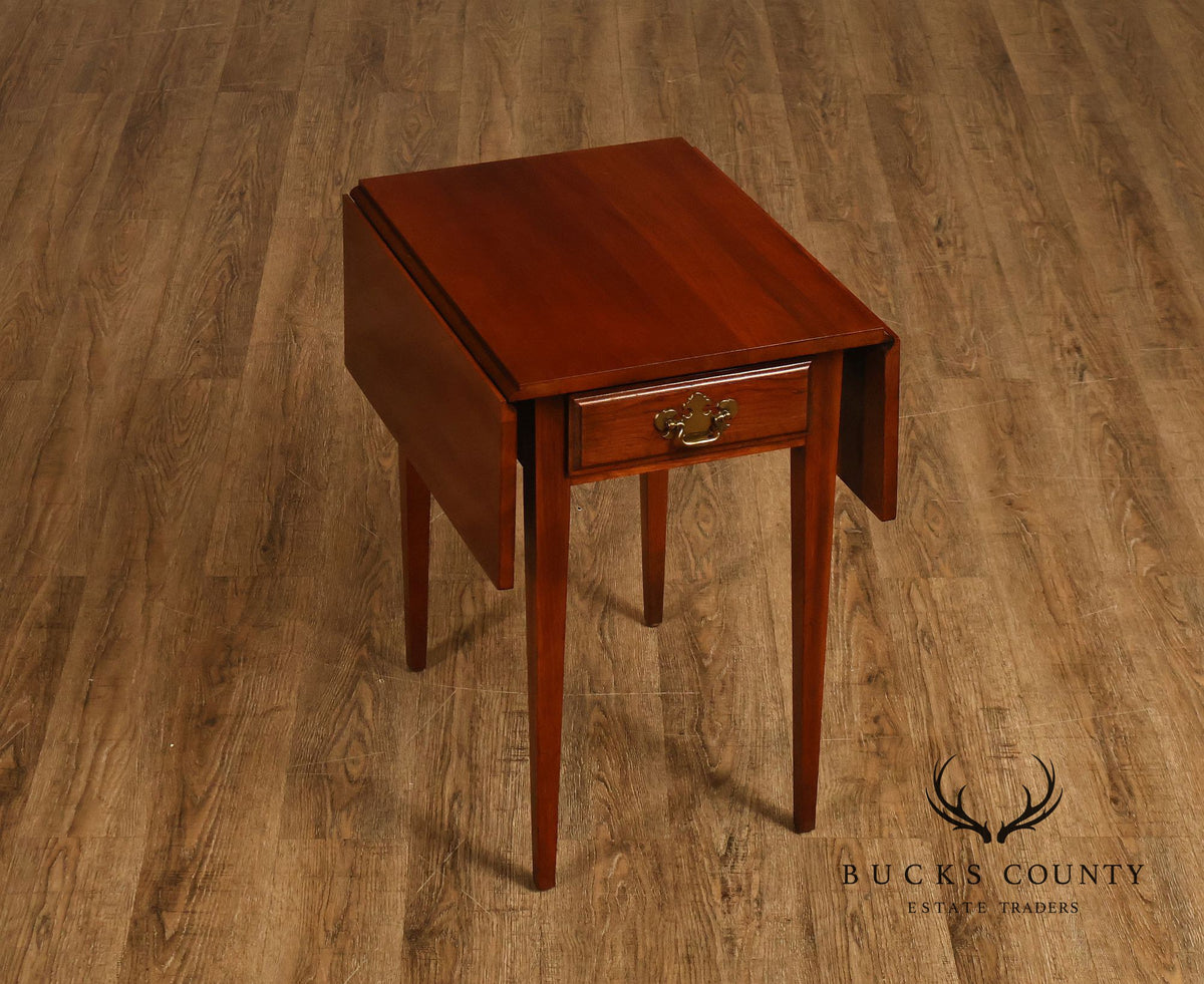 Federal Style Pair of Cherry Pembroke Side Tables