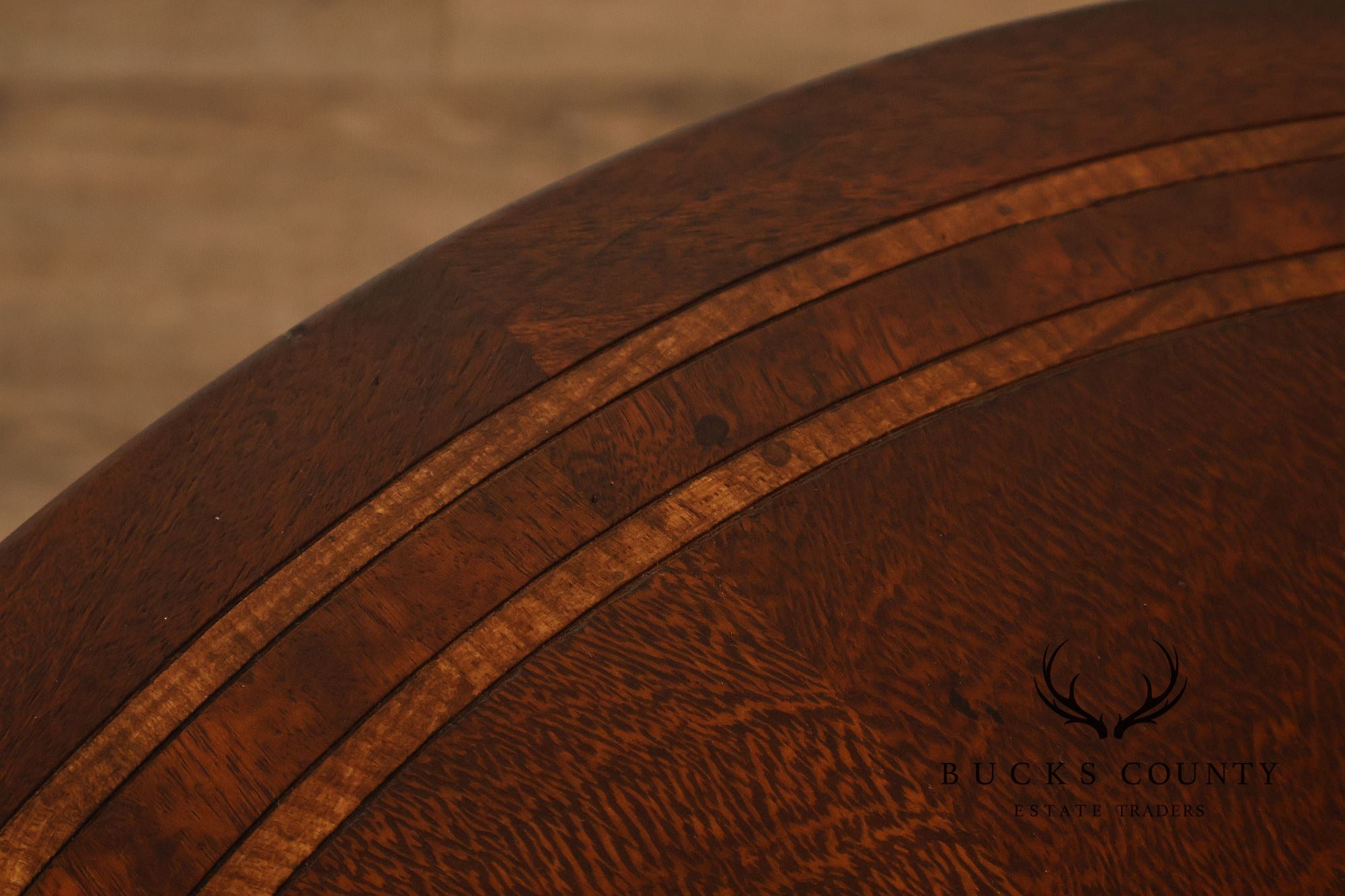 Theodore Alexander Pair of 'Occasionally Italian' Round Mahogany Side Tables