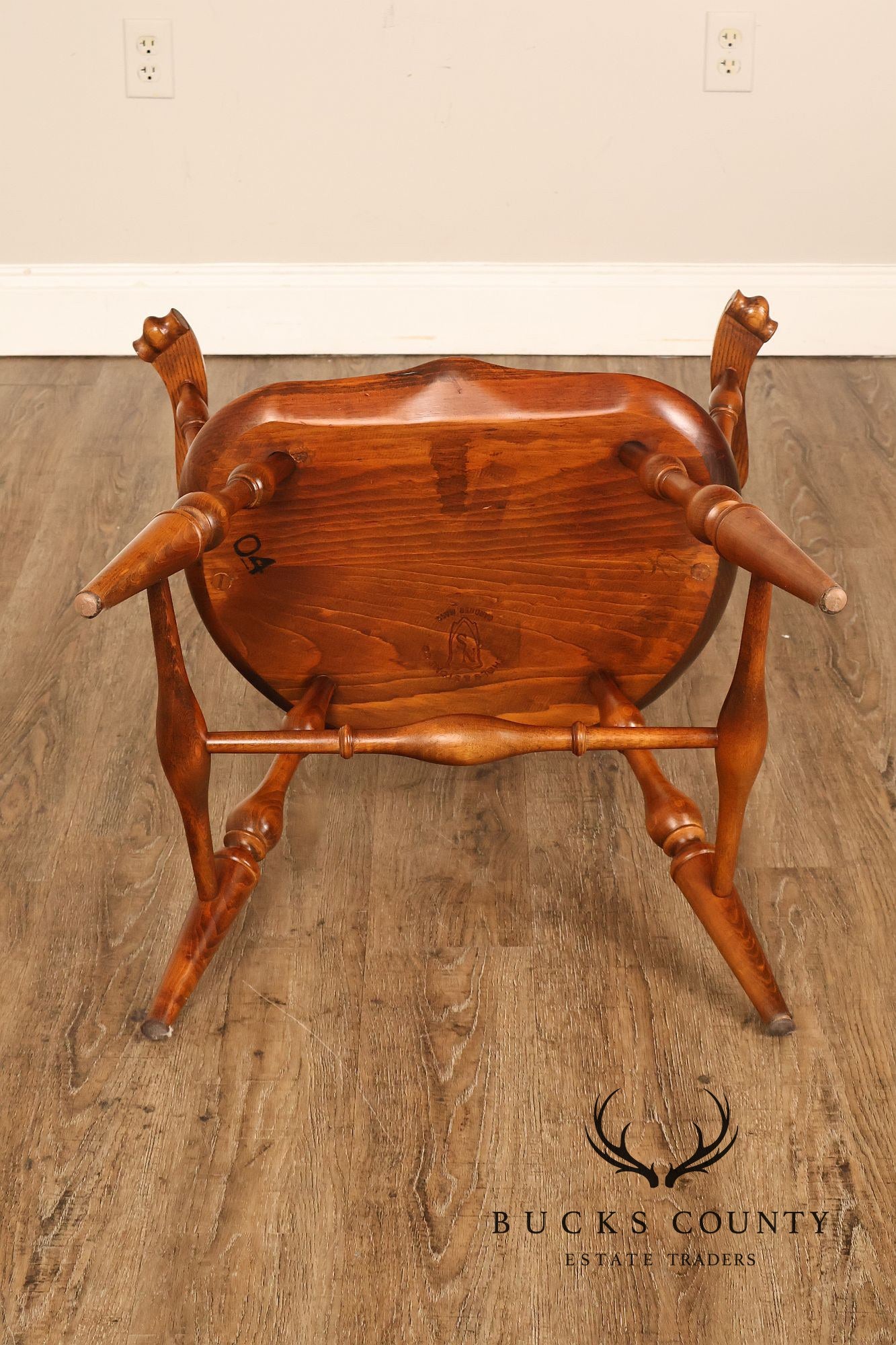 Nichols and Stone Pair of Oak Windsor Armchairs