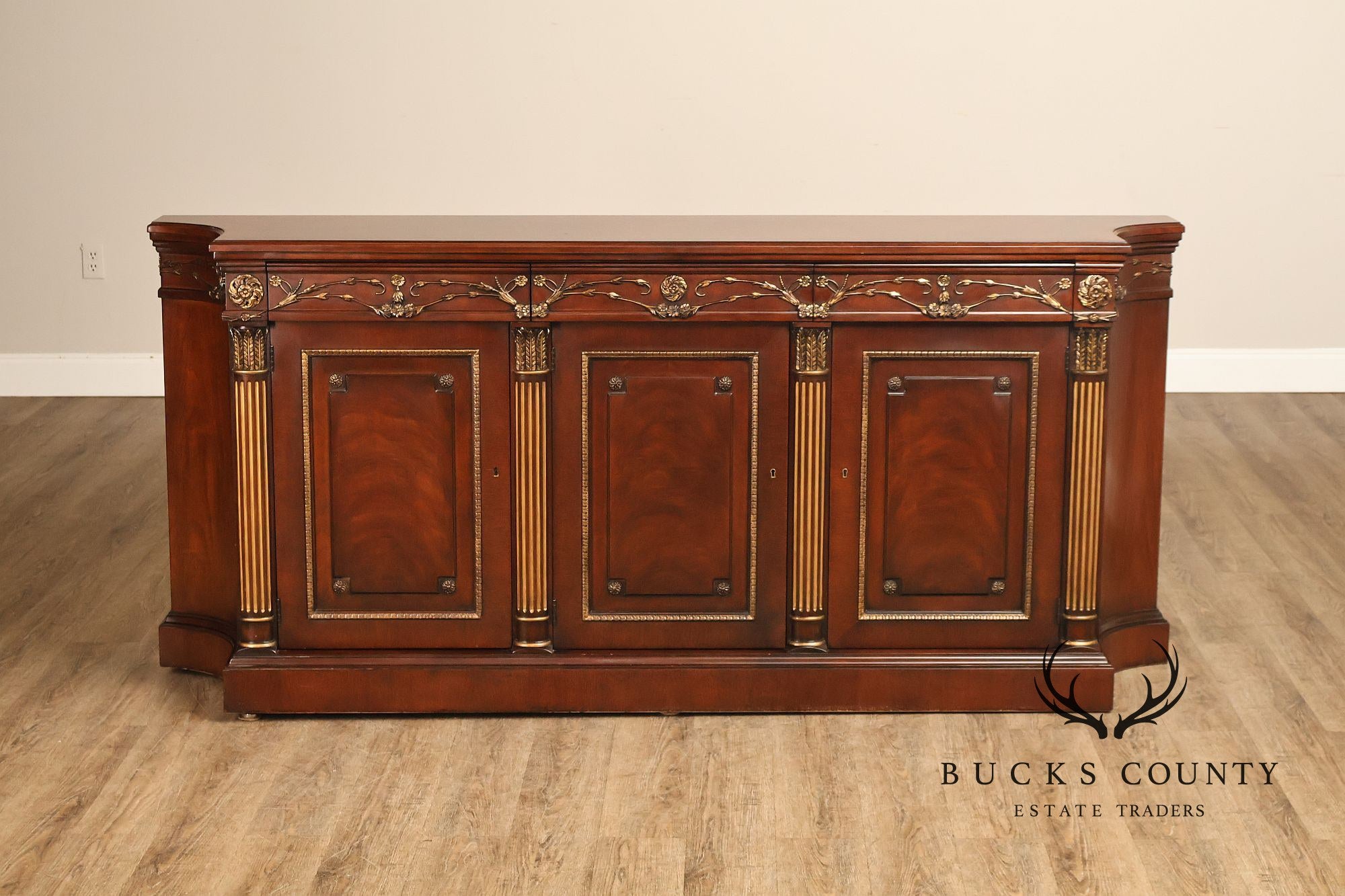 EJ Victor Mahogany Neoclassical Louis XVI Style Sideboard