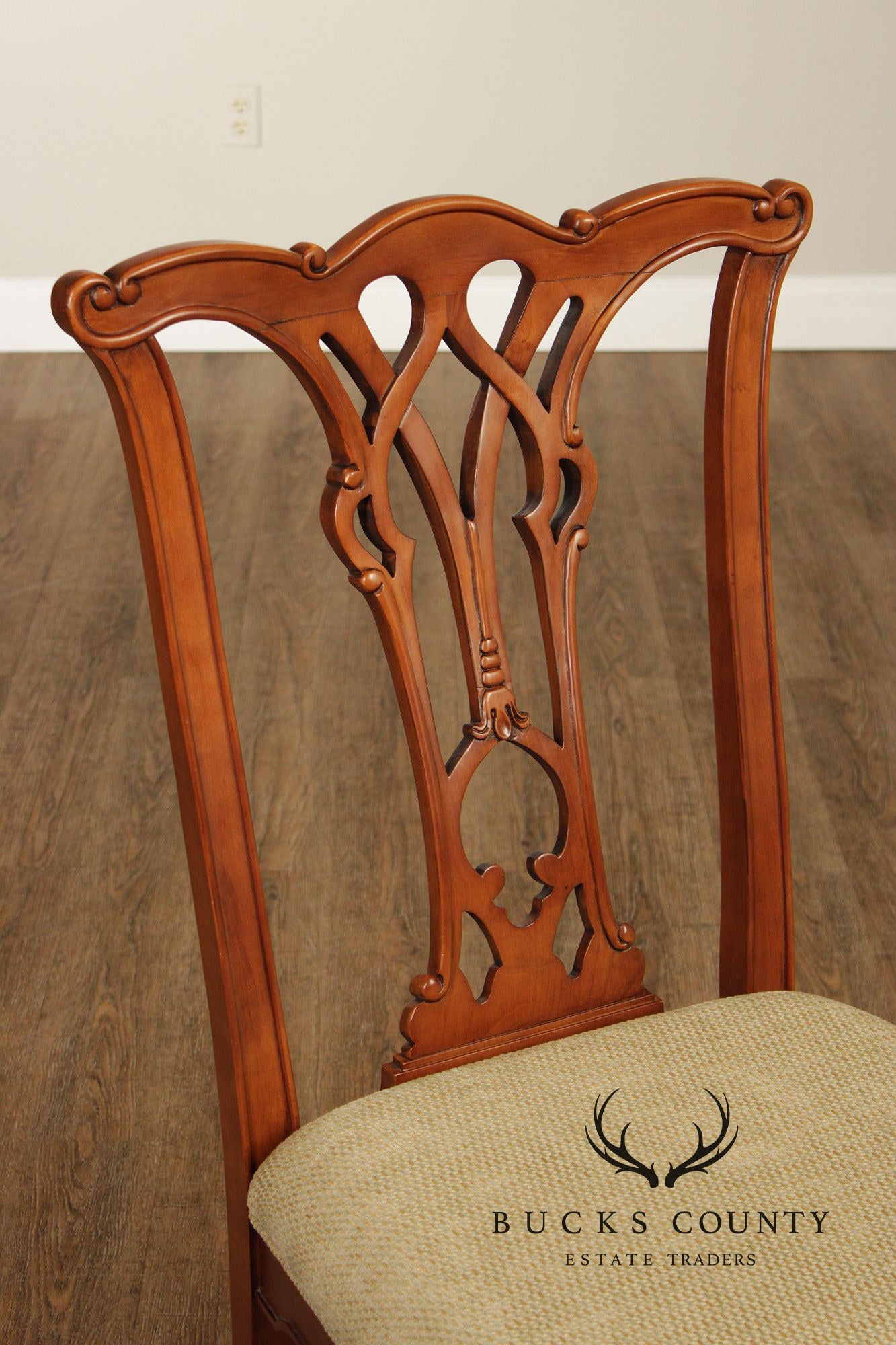 Harden Chippendale Style Set of Six Cherry Dining Chairs