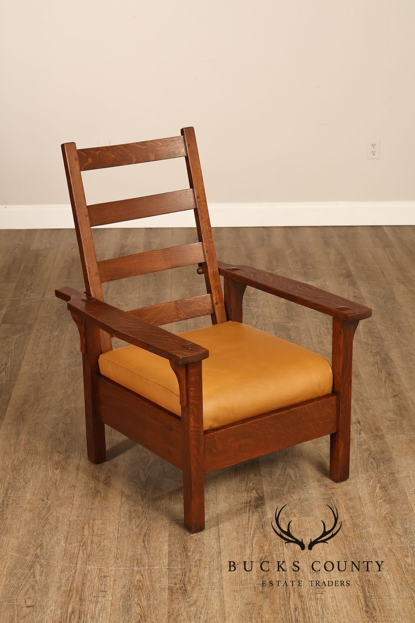 Gustav Stickley Antique Mission Oak Morris Chair Model 346