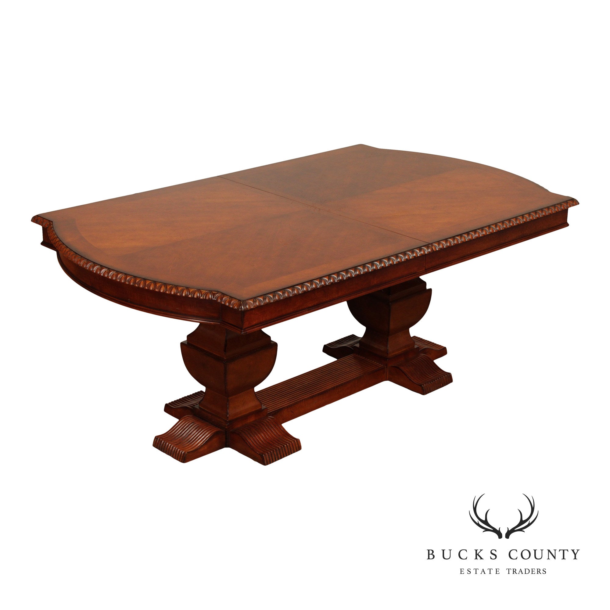 Hickory White Legends CollectionTrestle Base Expandable Dining Table