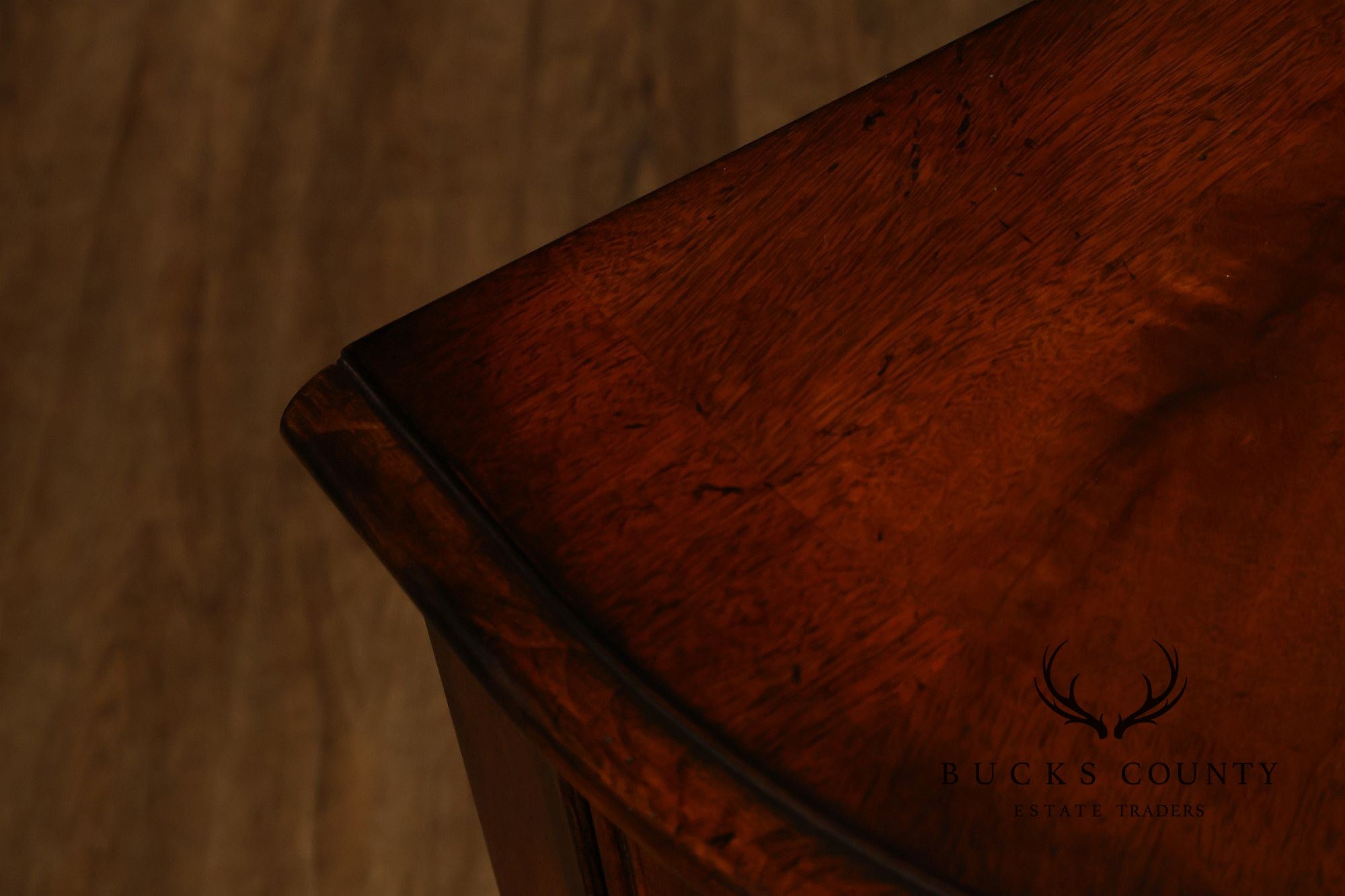 Mahogany Adams Style Carved Demilune Console Table