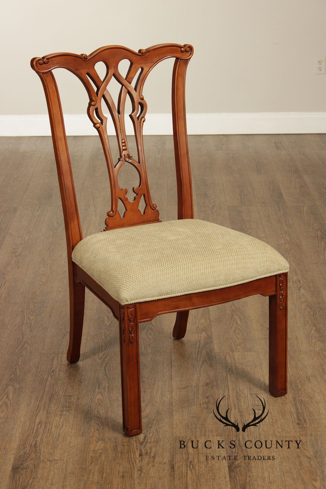 Harden Chippendale Style Set of Six Cherry Dining Chairs