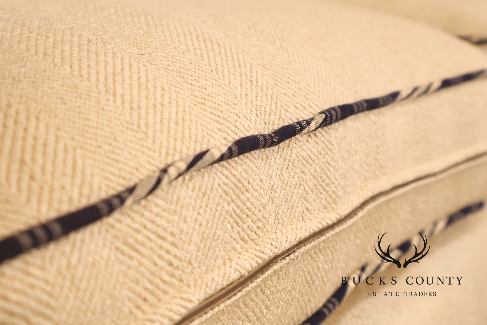 Ethan Allen Vintage Chippendale Style Upholstered Loveseat