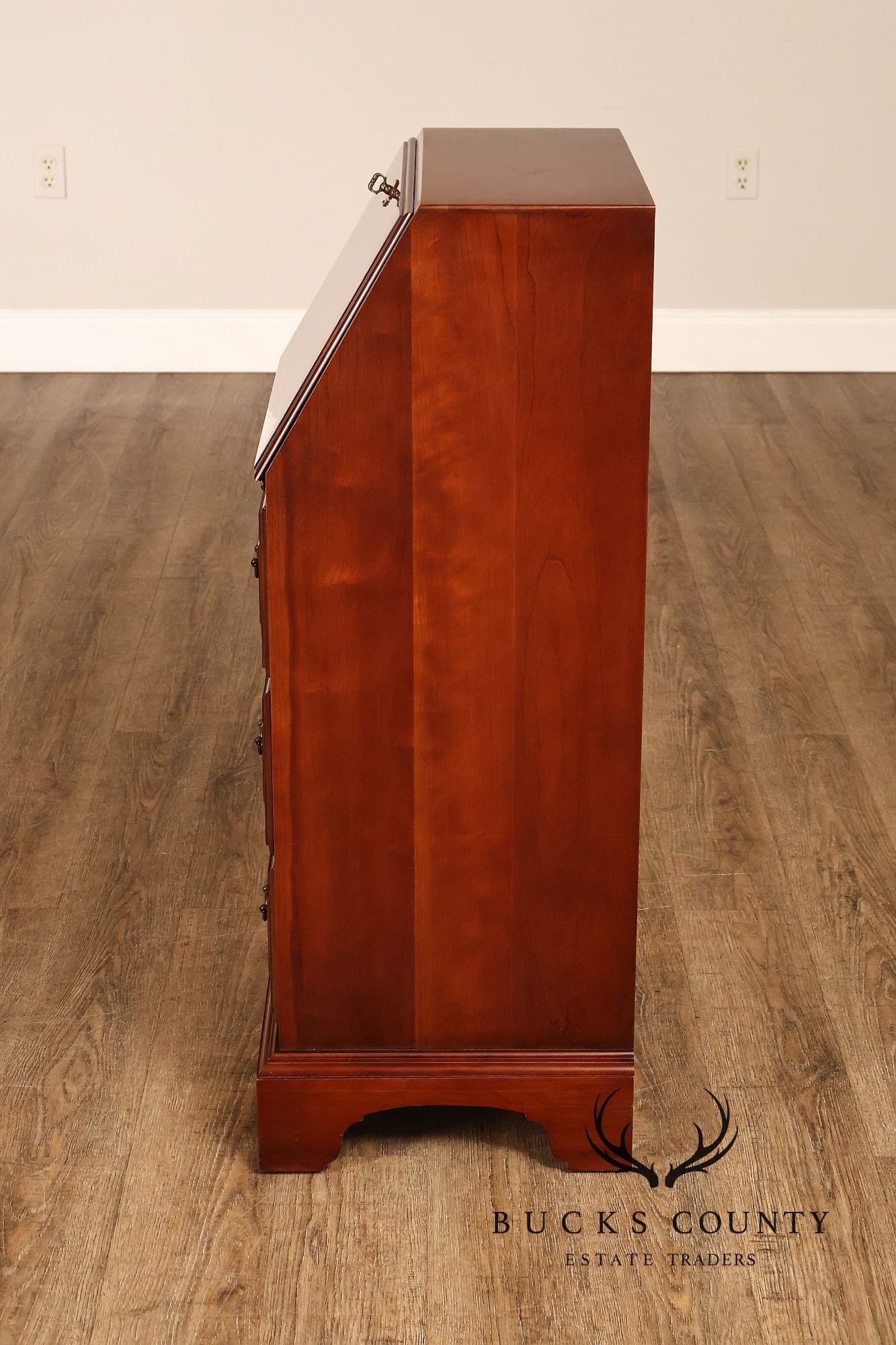 J.B. Van Sciver Co. Colonial Style Cherry Narrow Slant Front Desk