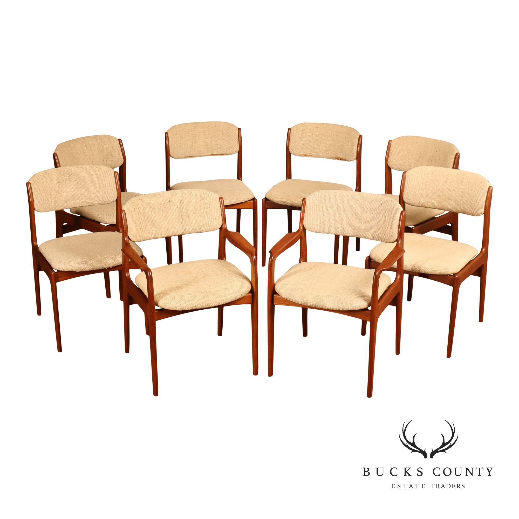 Benny Lindén Design Set Of 8 Teak Dining Chairs