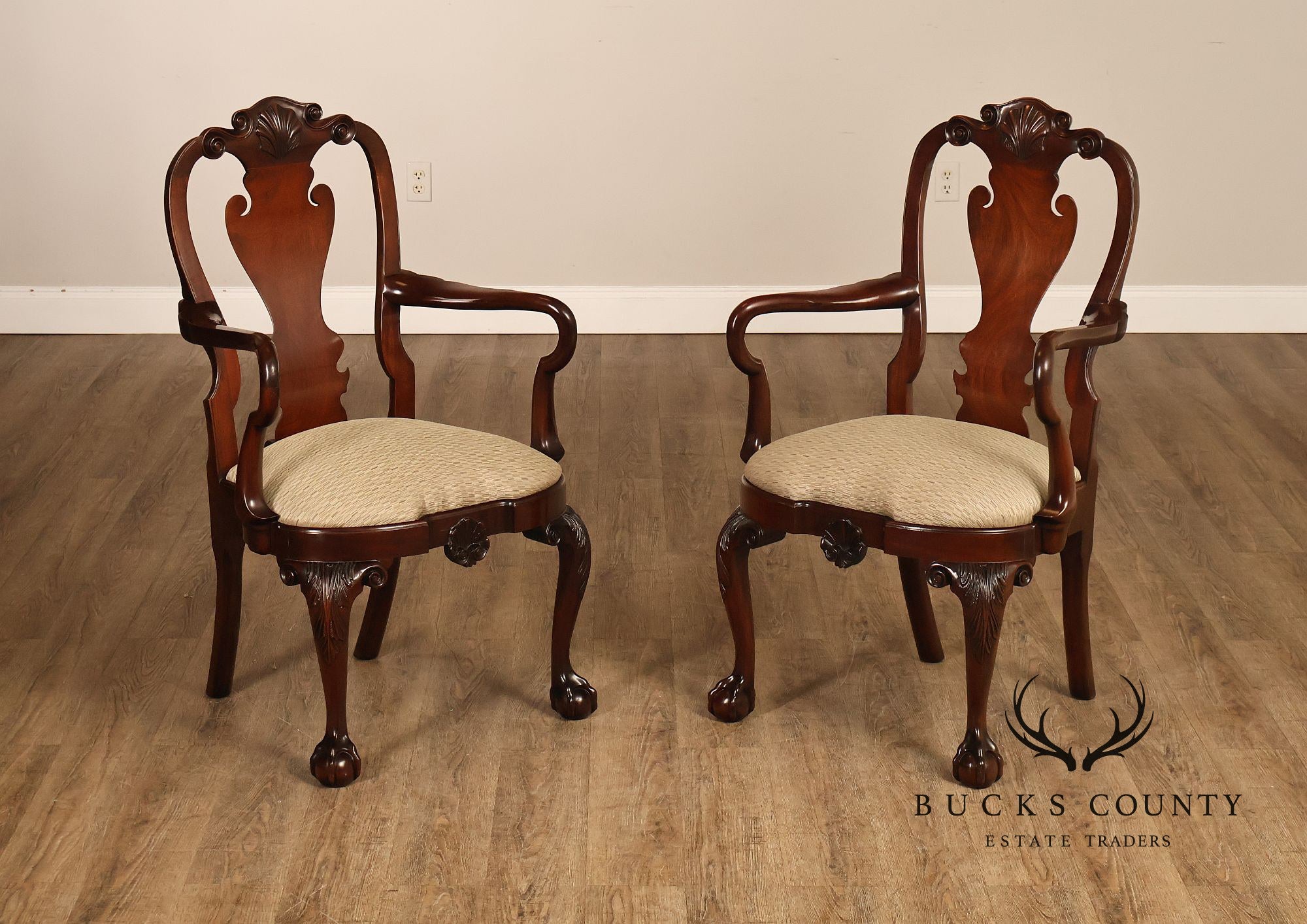 Kindel Winterthur Collection Pair of Mahogany Armchairs