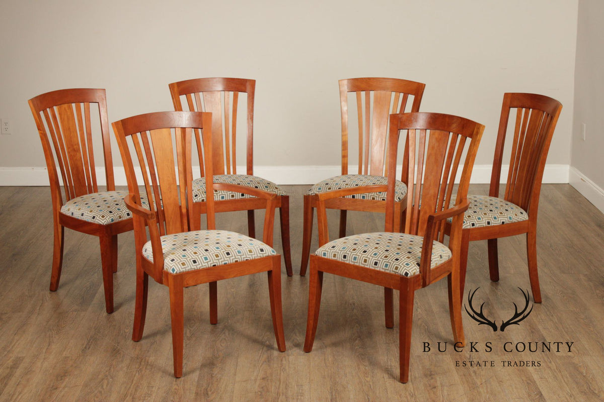 Stickley Highlands Collection Set of Six Cherry Side Chairs