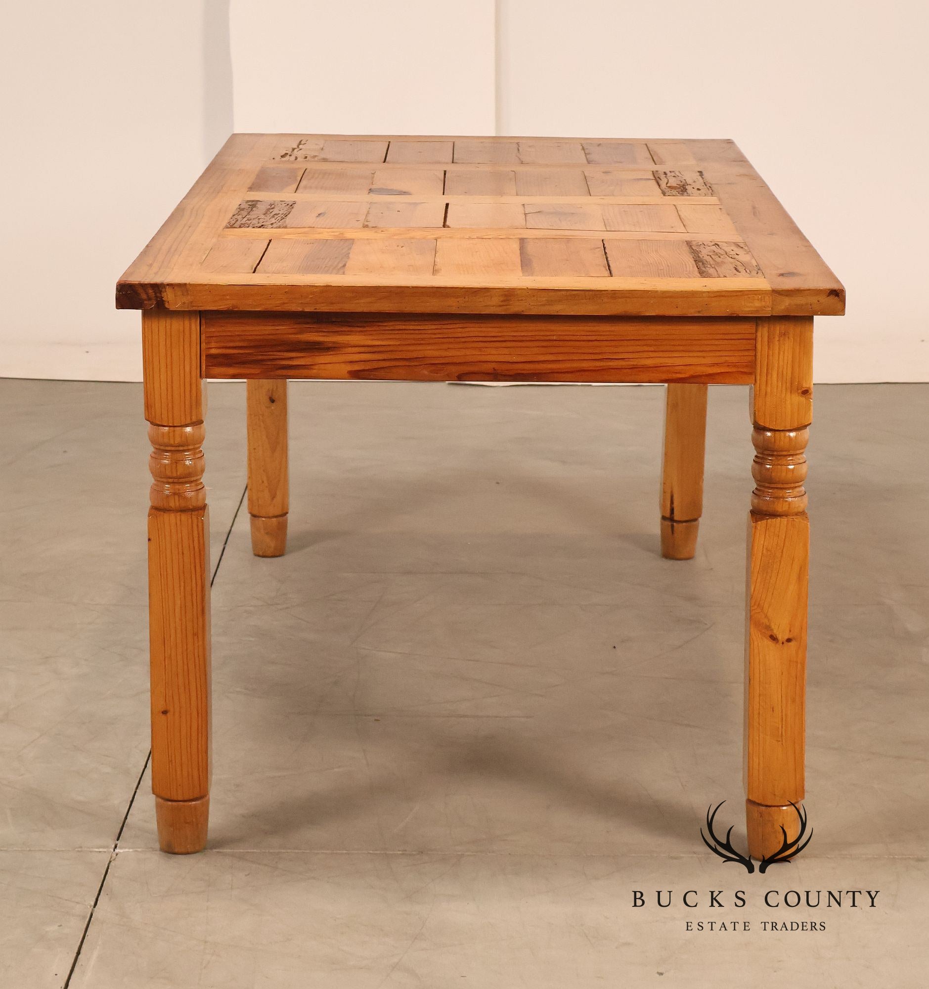 Mexican Pine Vintage Rustic One Drawer Writing or Dining Table